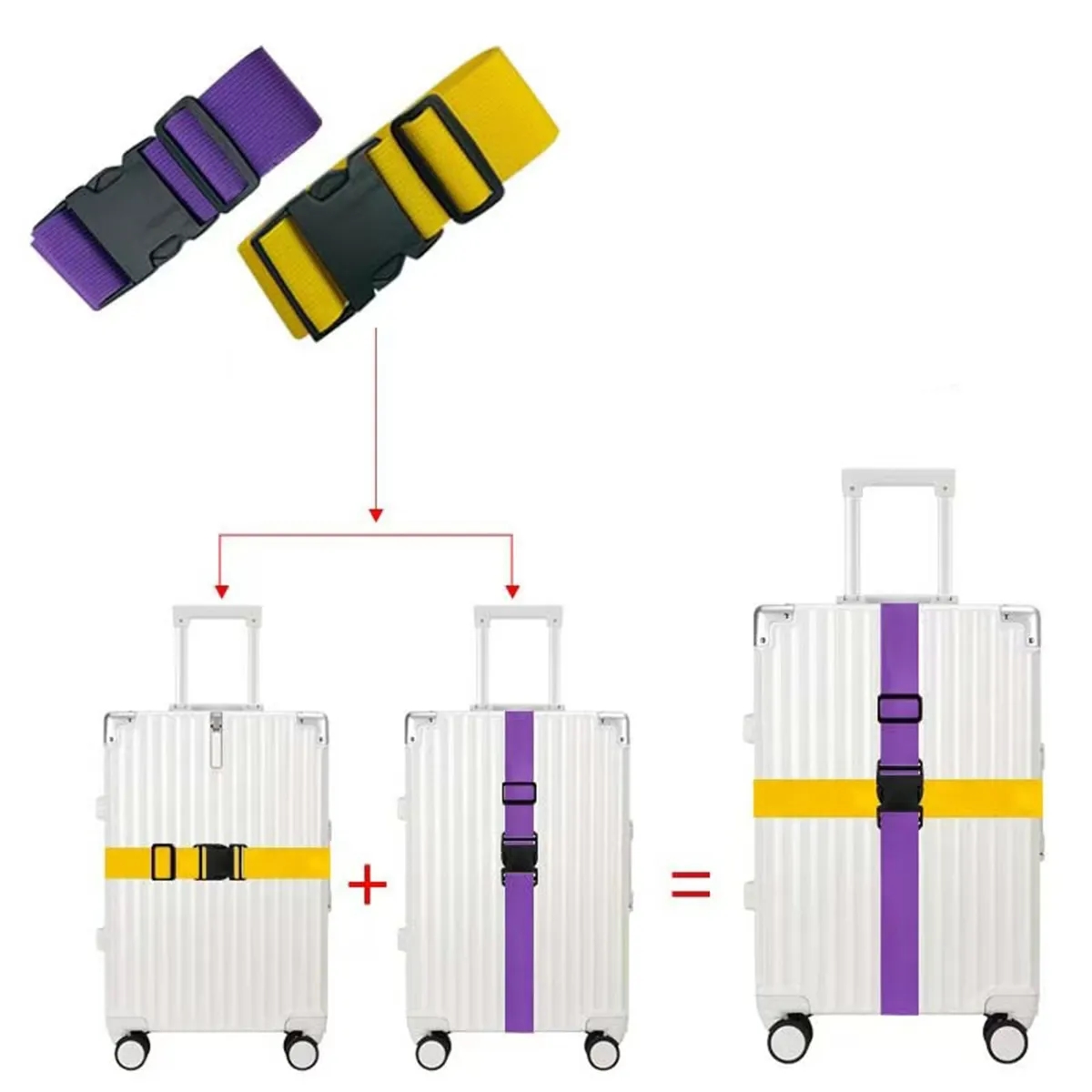 Adjustable Luggage Strap with Quick Release Buckle 5