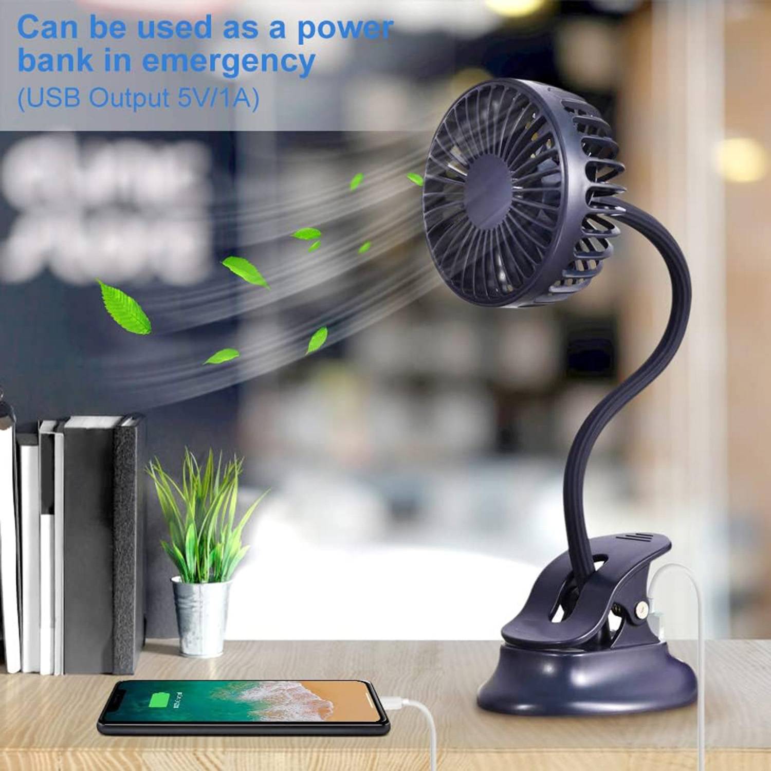 Portable USB Air Conditioner Hand Held Mini Fan W/ Clip 5