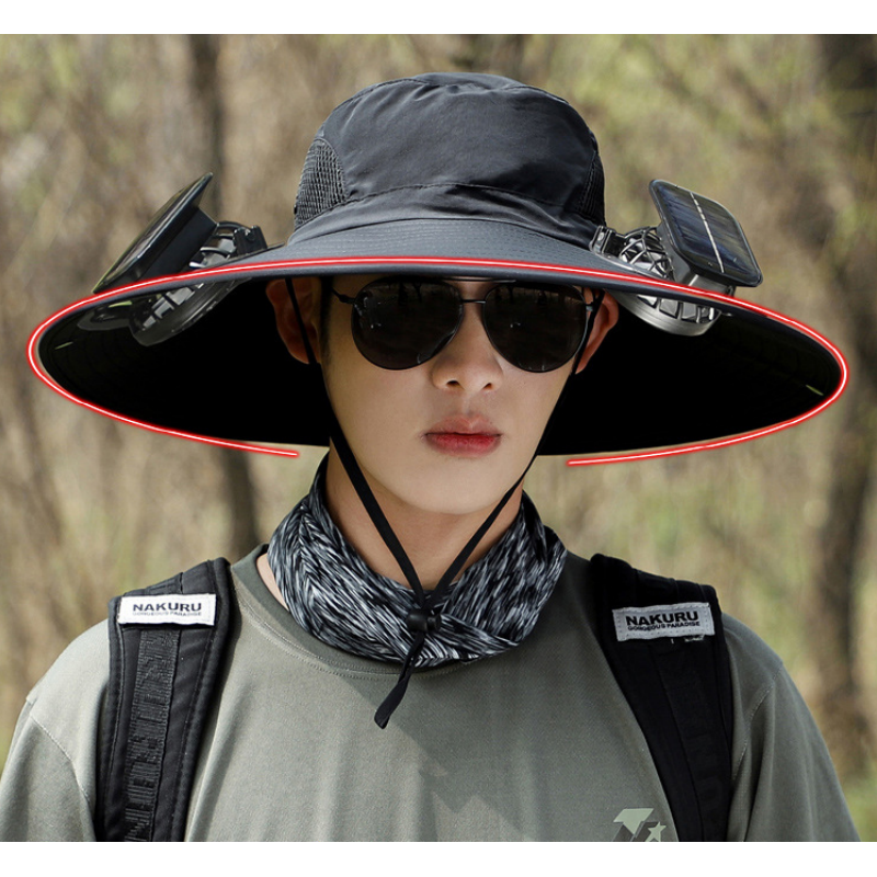 Detachable Wide Brim 2 Solar Fan Hat 6
