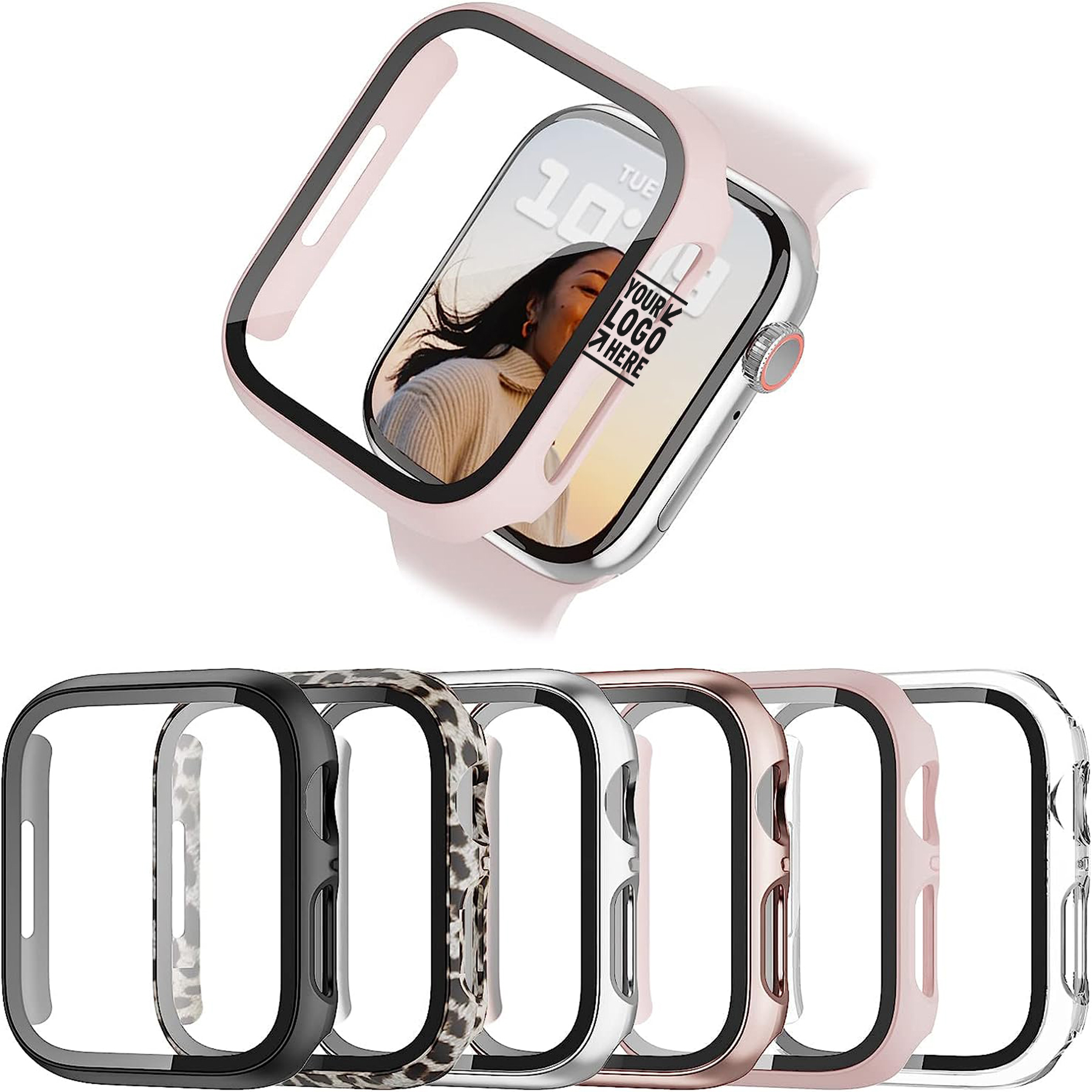 Apple Watch SE (2nd) Series 6/SE/5/4 40mm Tempered Glass Screen Protector Hard PC Bumper Cover 2