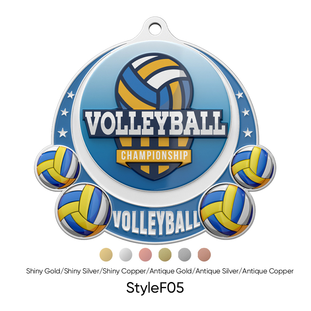 3.5" UV Printed Volleyball Medals 7