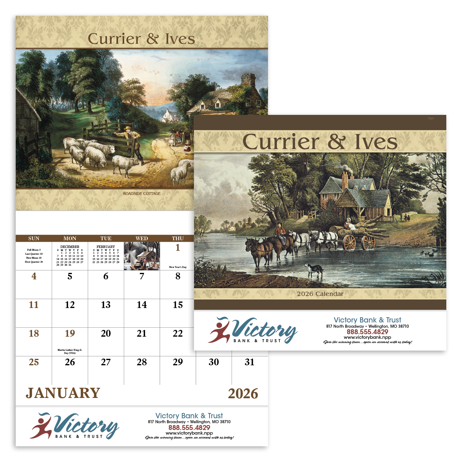 Good Value™ Currier & Ives - Stapled Calendar 53