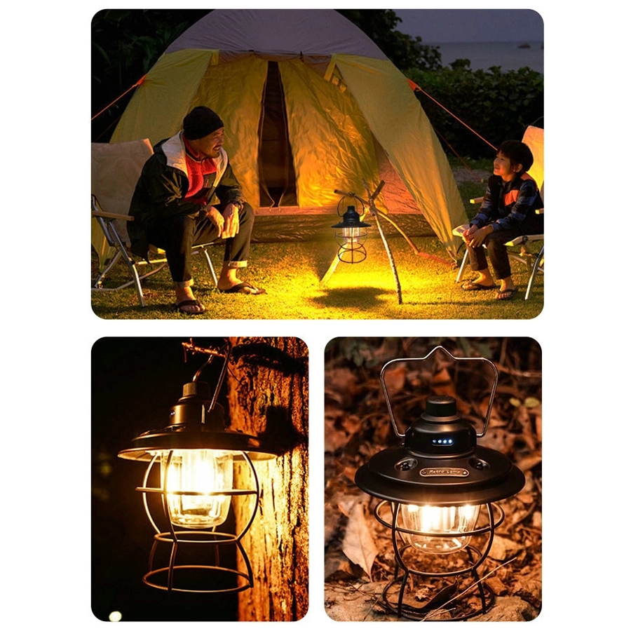 Retro Outdoor Camping Light & Picnic Lantern with Power Bank 13