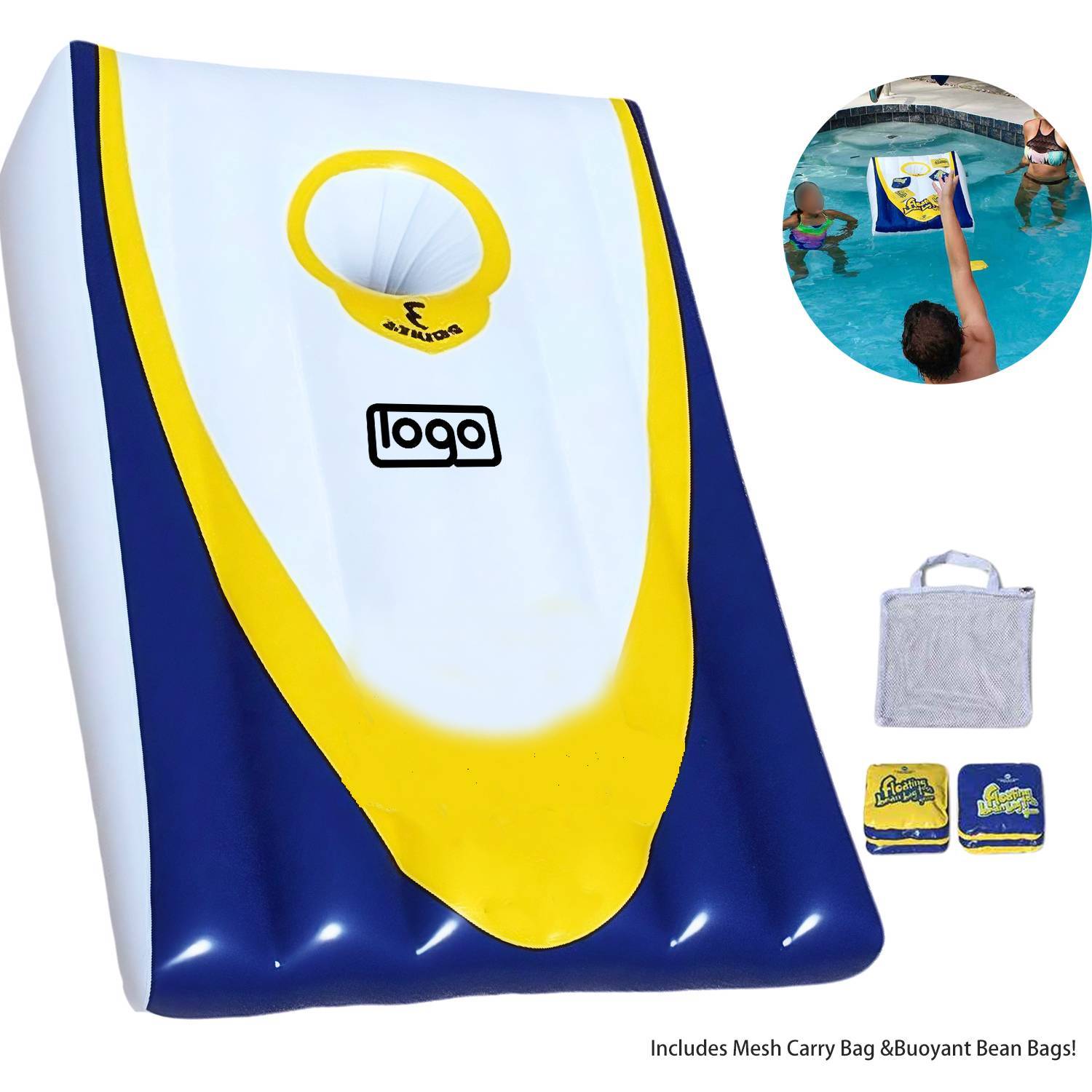 Plastic Inflatable Cornhole Game Set Floating Pool Toy 4