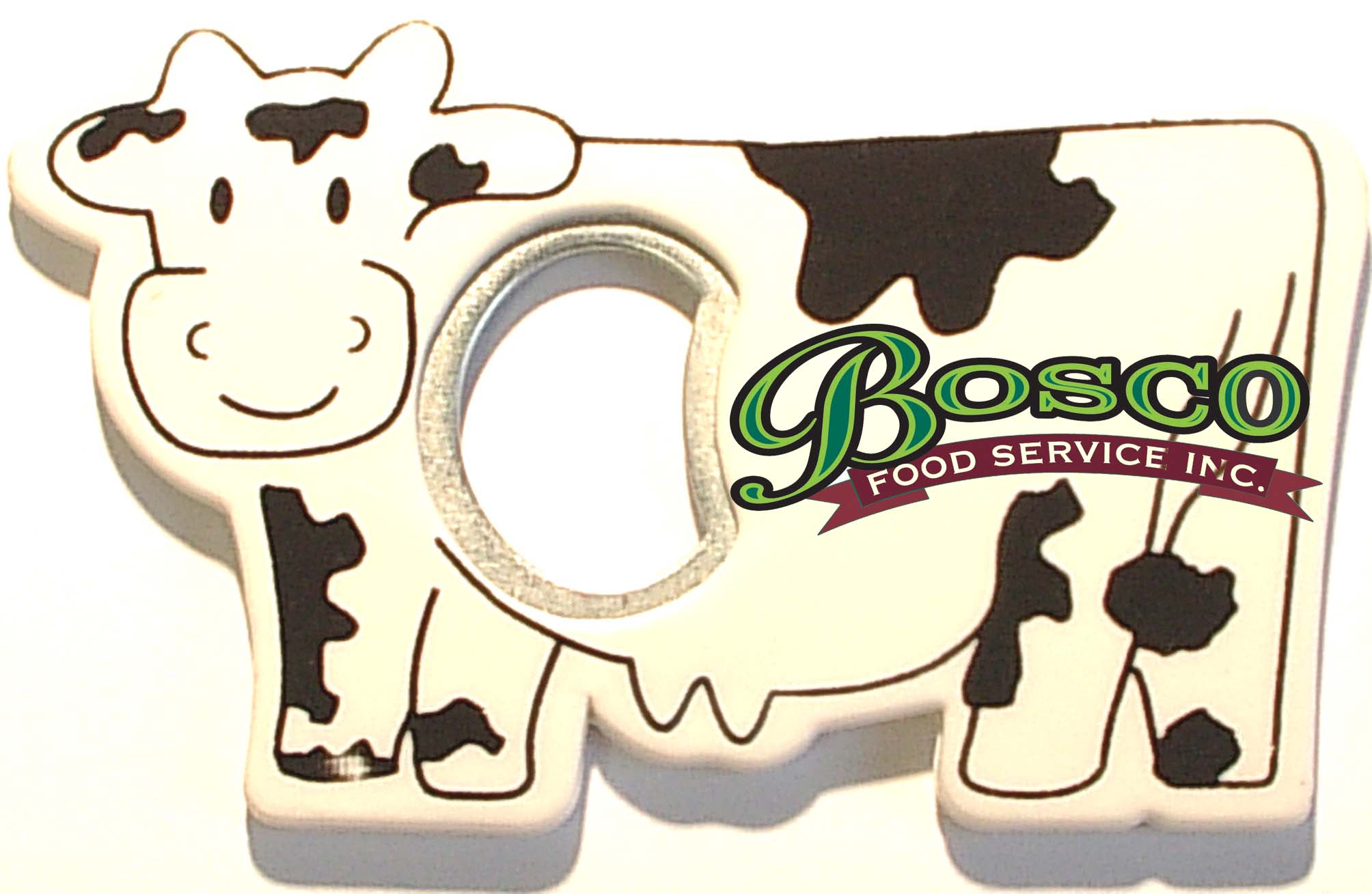 Jumbo size cow shape magnetic bottle opener
