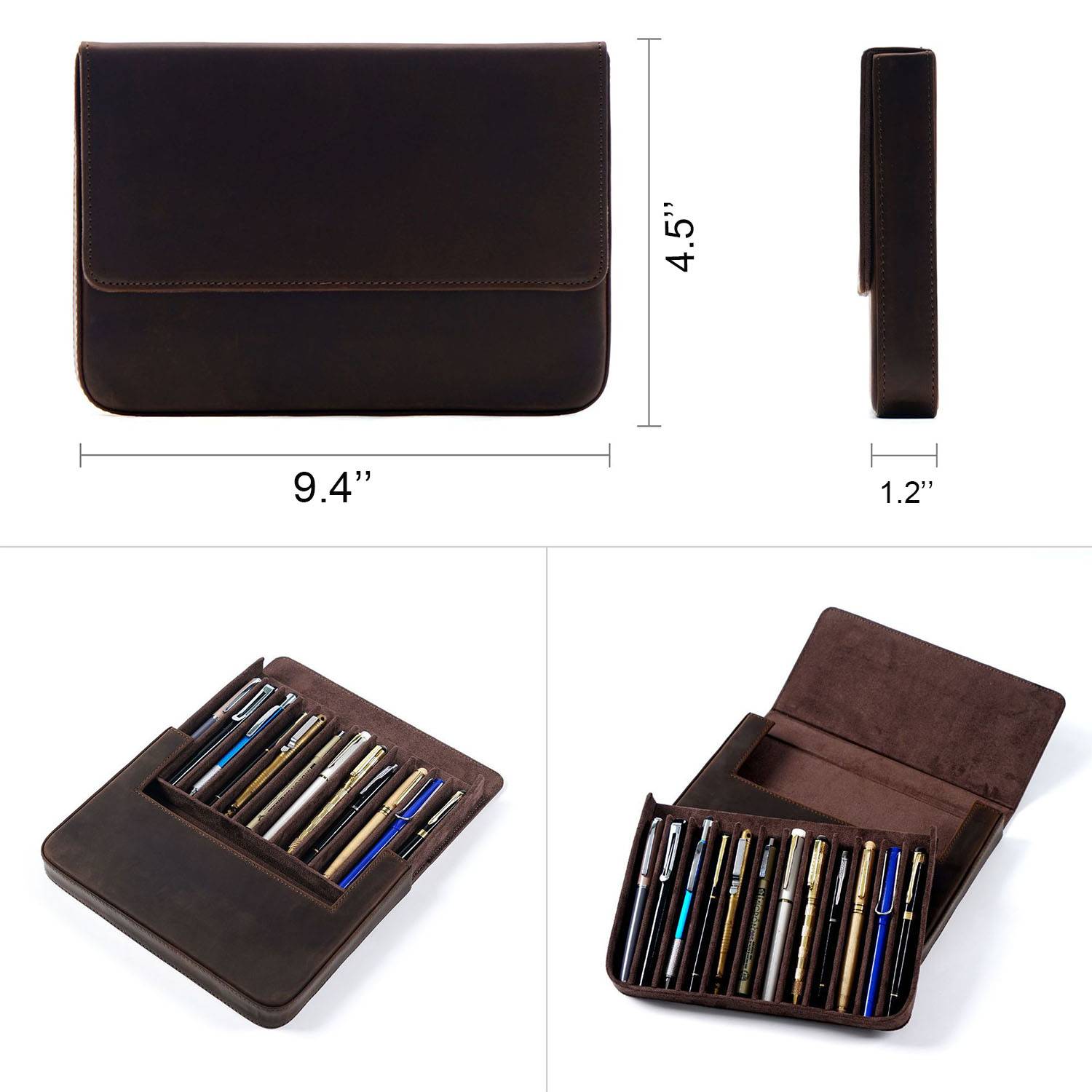 PU Leather Magnetic pencil case organizer 1