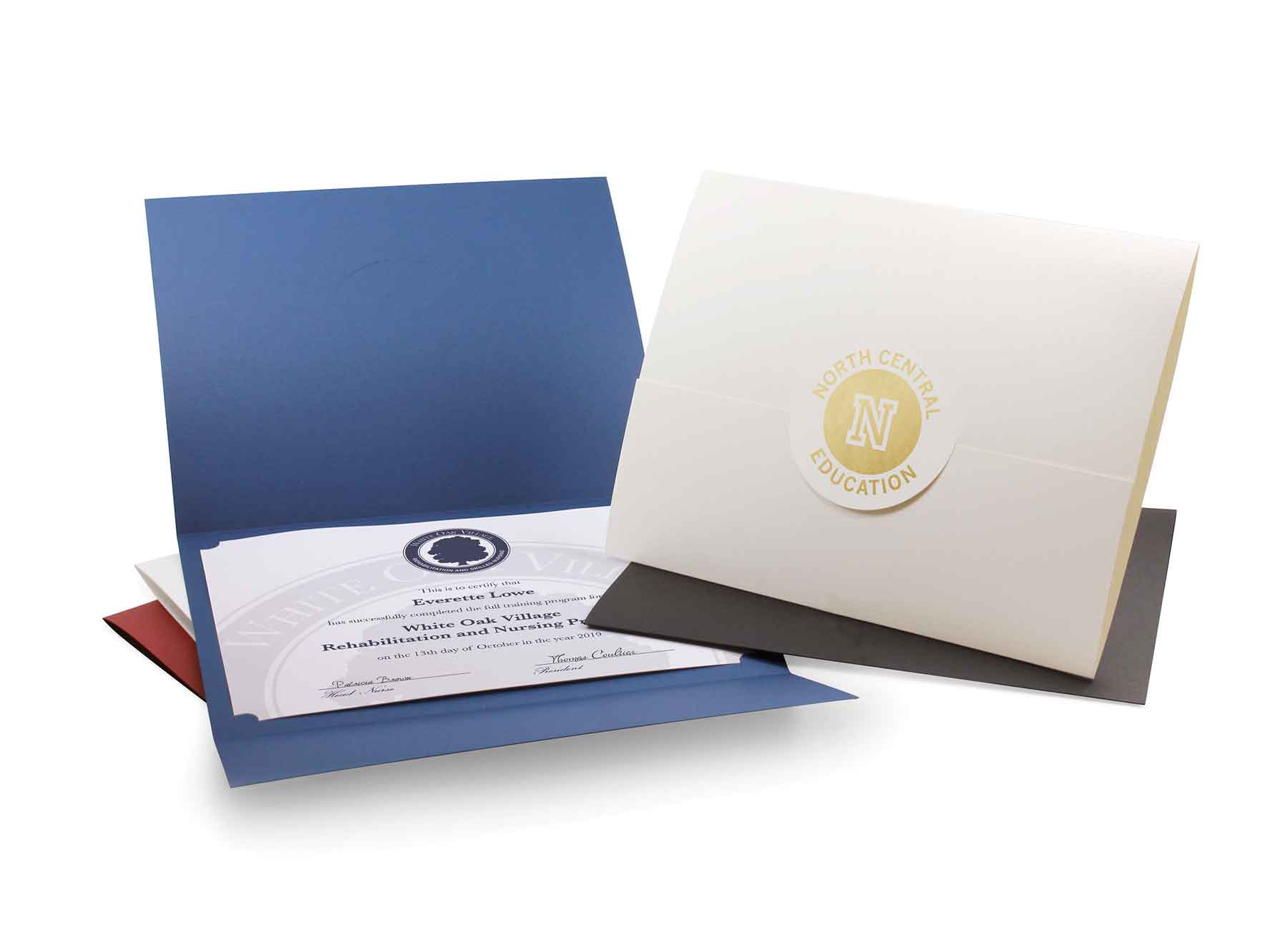 Tuck Flap Certificate Folder 8