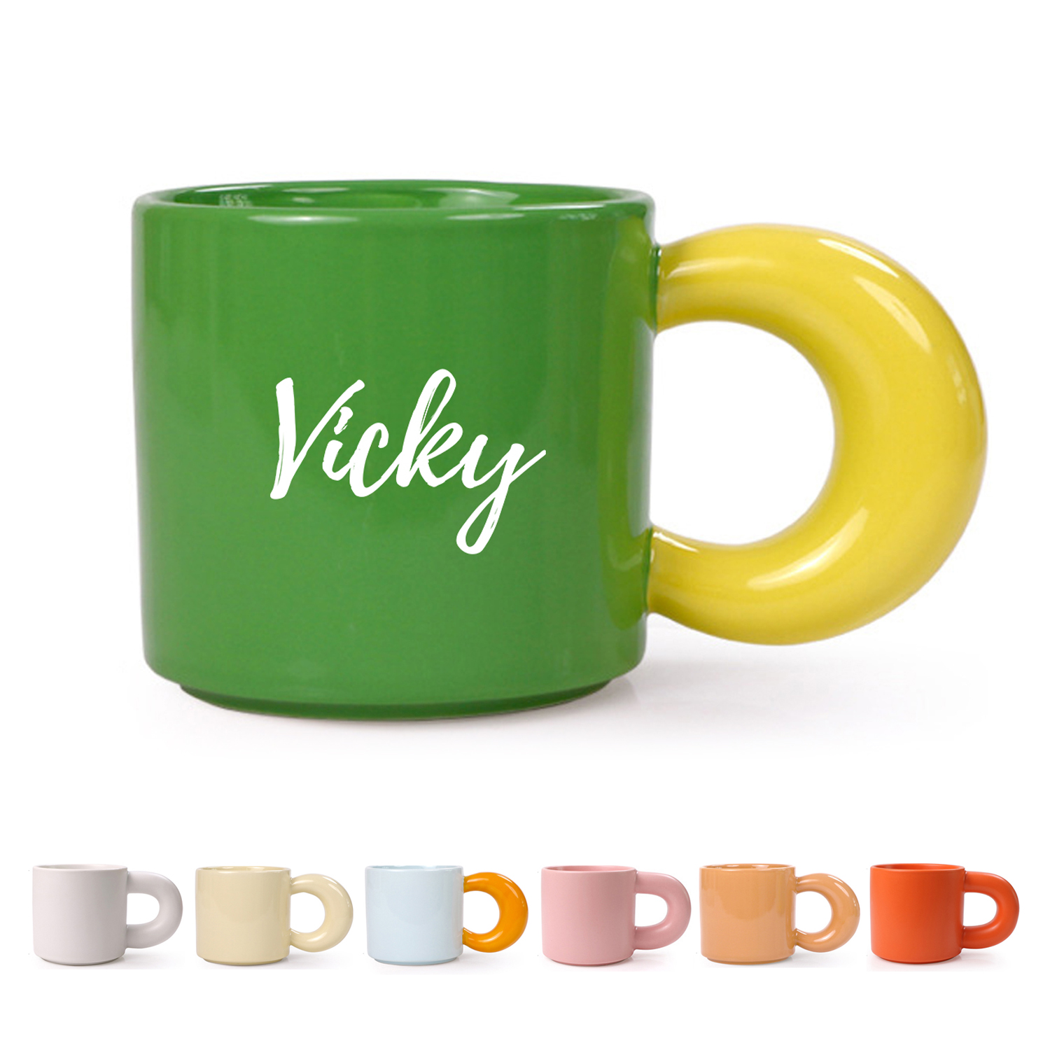 14 Oz. Large Handle Ceramic Coffee Cup Mug 7