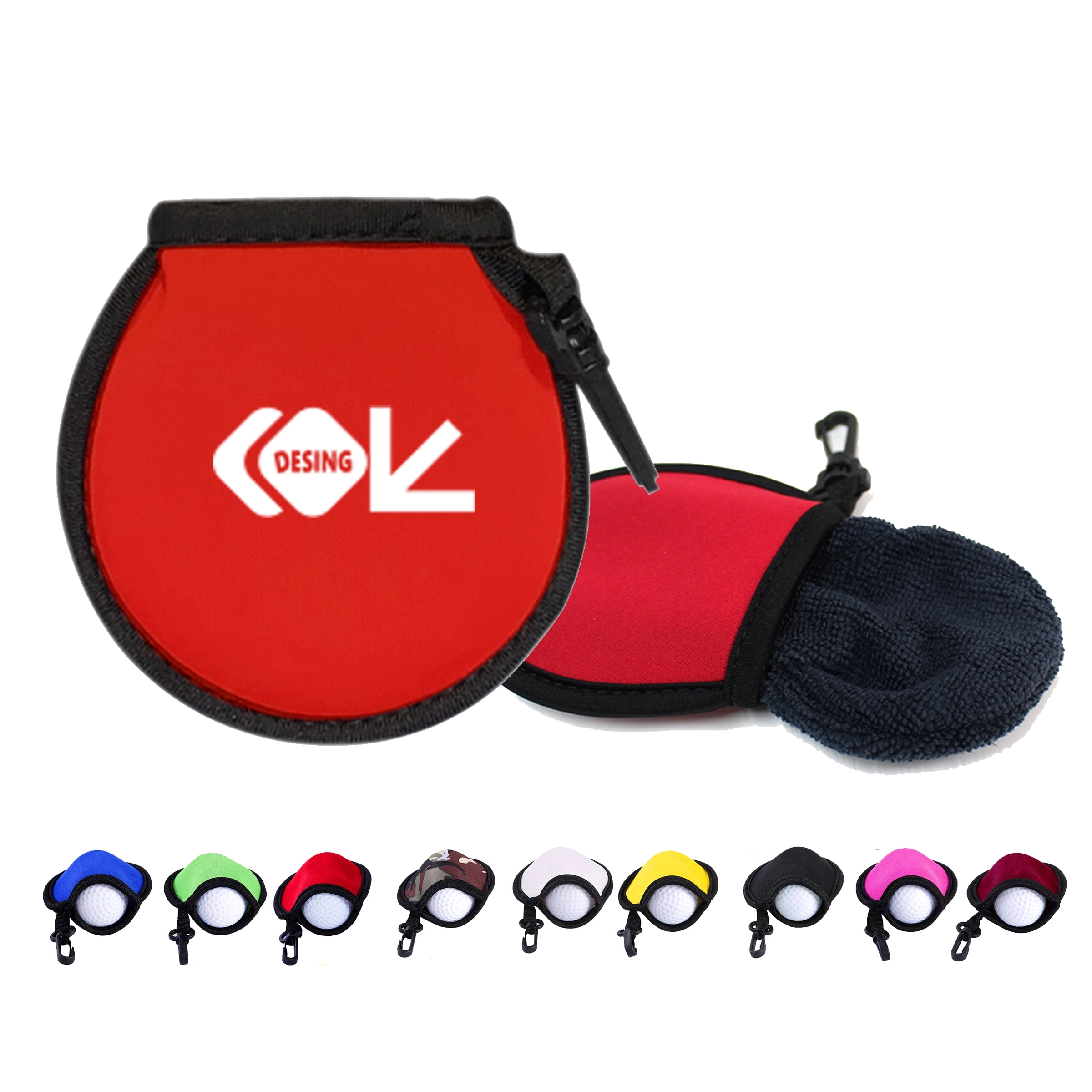 Golf Ball Cleaning Pouch With Clip