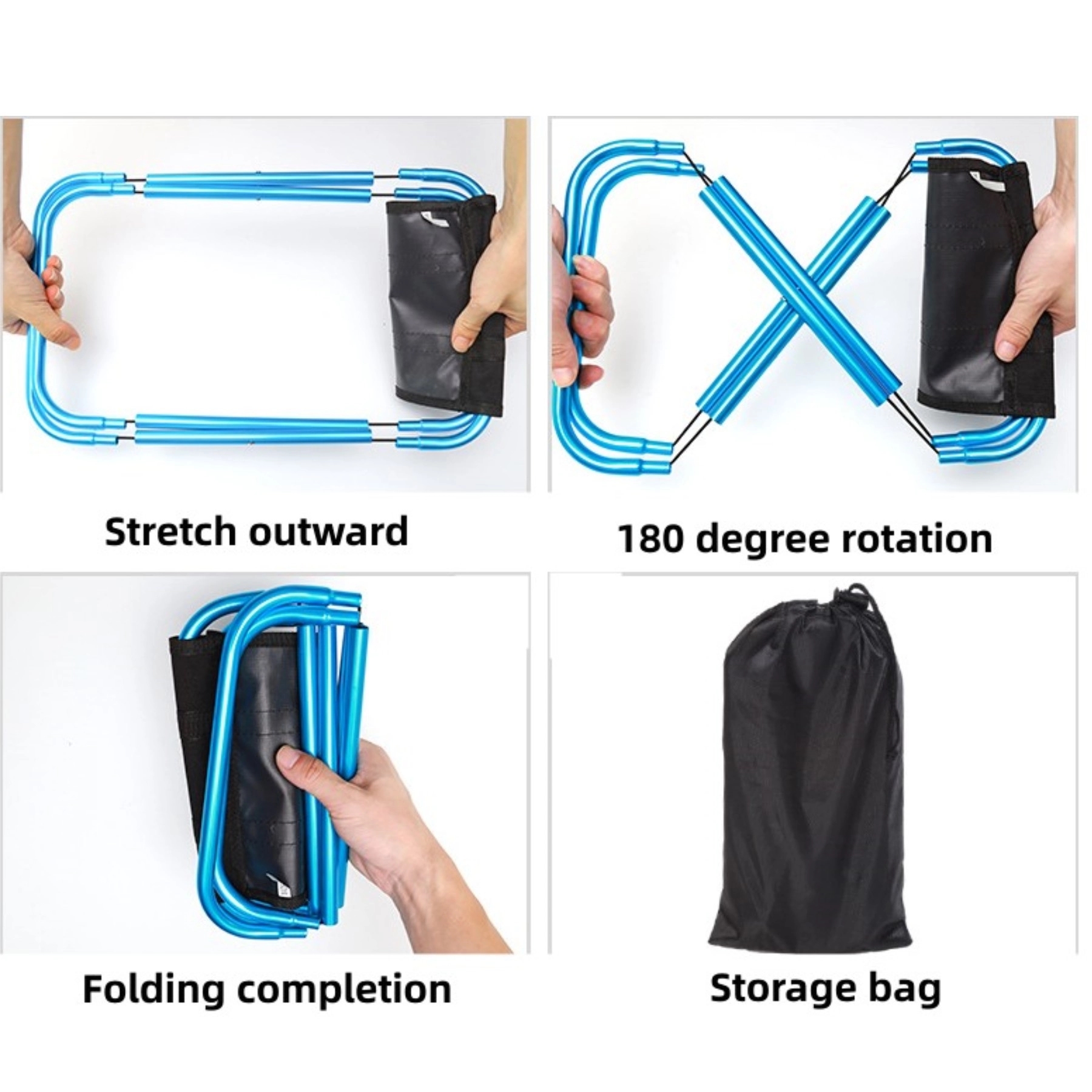 Portable Aluminum Alloy Folding Stool 2