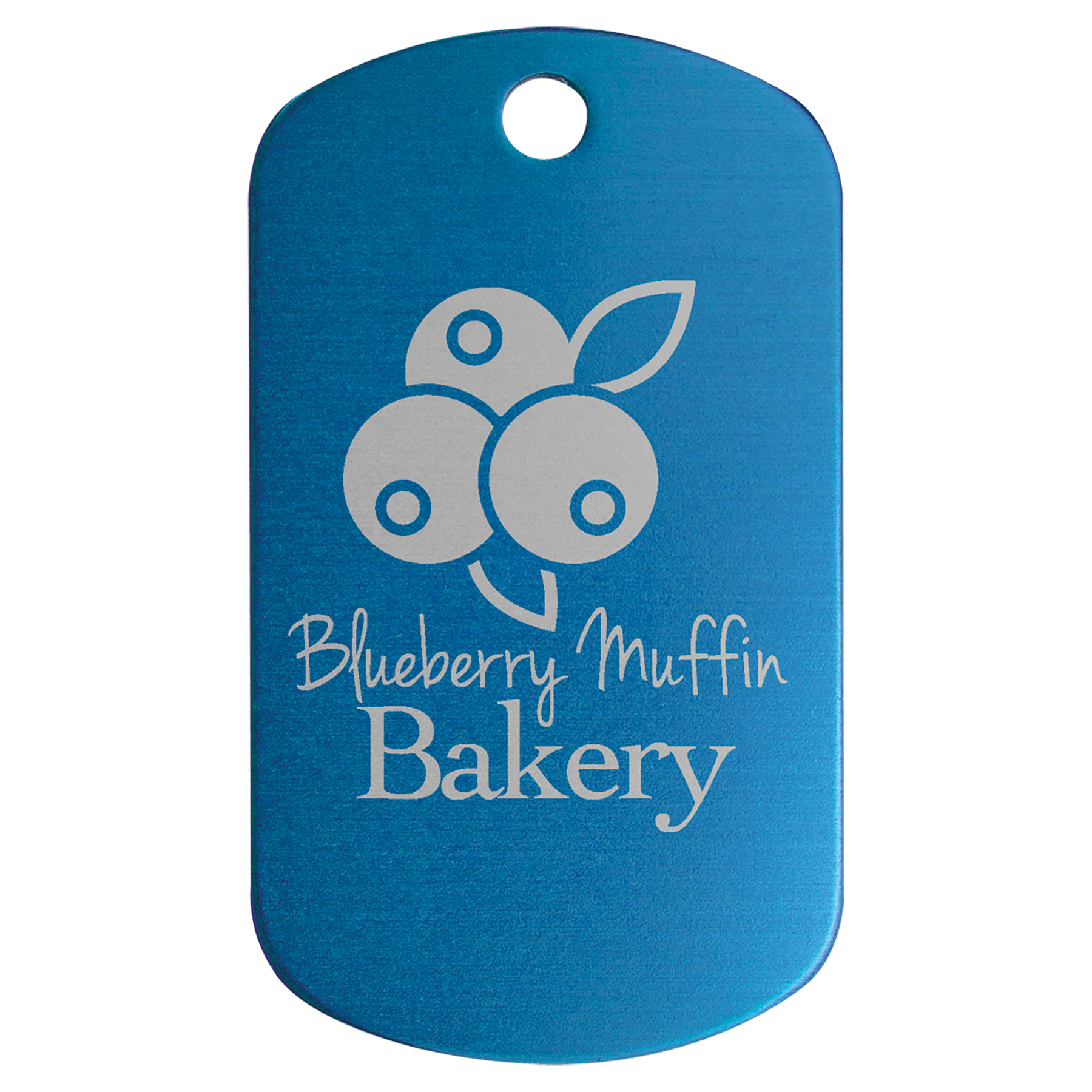 1" x 2" Blue Anodized Aluminum G.I. Tag 1