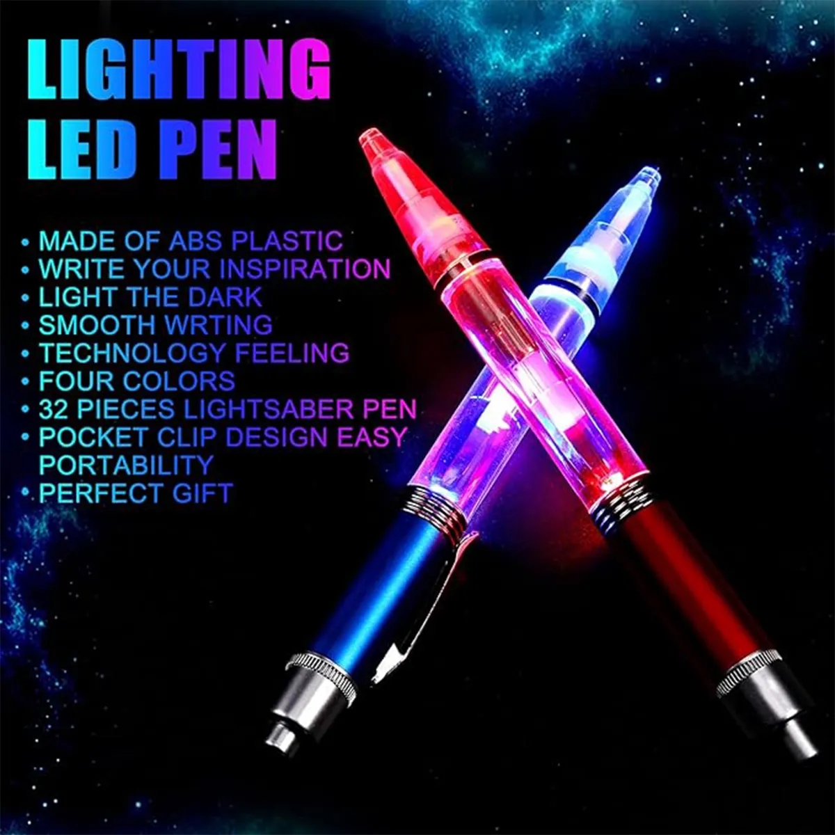 2-in-1 Lighted Tip LED Penlight Ballpoint Light-Up Pen 5