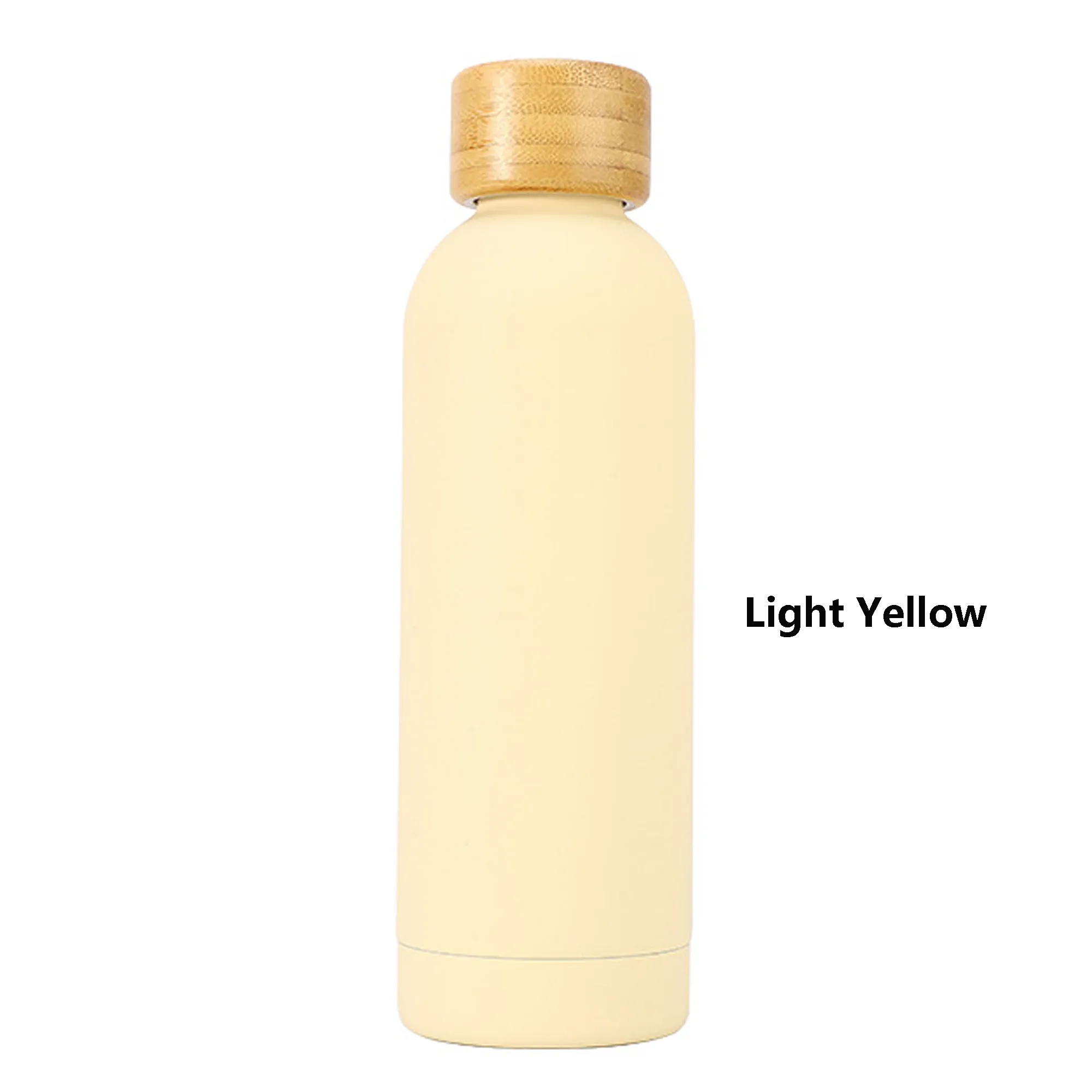 17 oz Double Wall Stainless Steel Bottle With Bamboo Lid, custom water bottle with logo imprint 4
