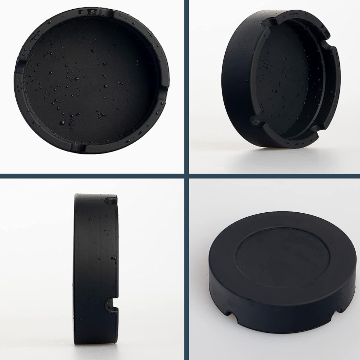 Durable Silicone Round Ashtray for Indoor & Outdoor Use 2