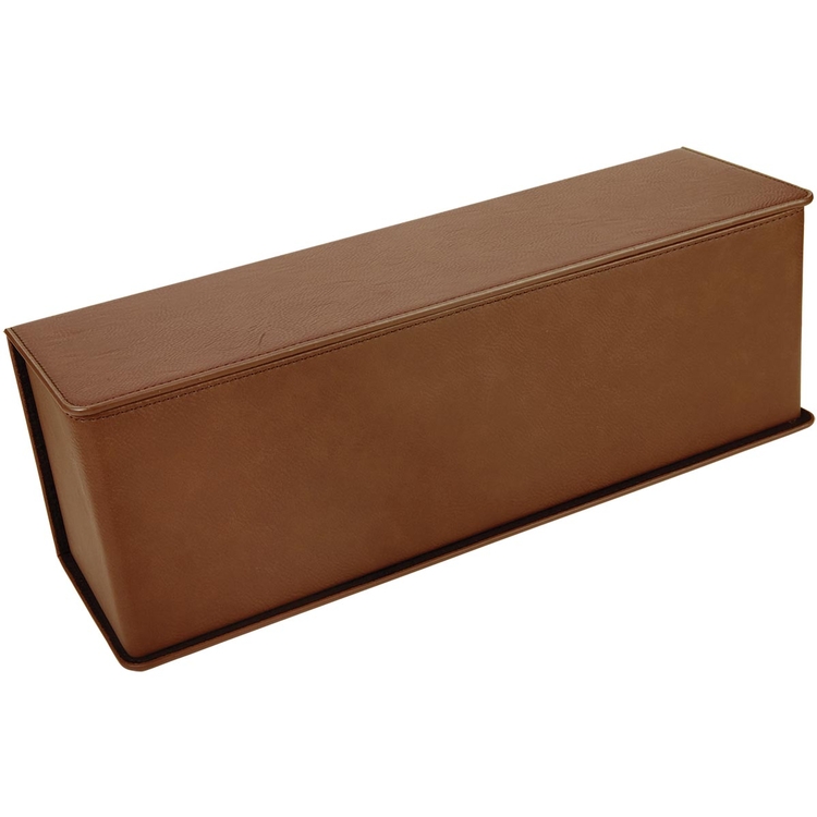 Dark Brown Leatherette Single Wine Box w/ Tools 4