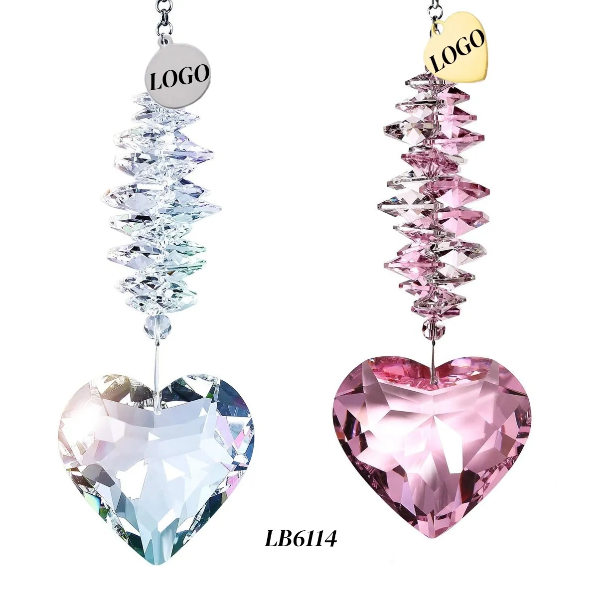 Heart Crystal Ball Prism Suncatcher Garden Hanging Decor 4