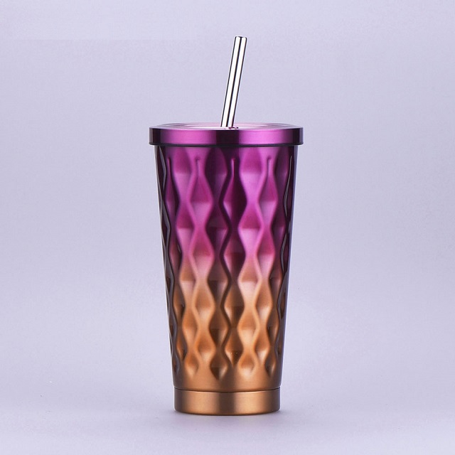 Diamond Design Pattern Stainless Steel Tumbler 16 oz 4