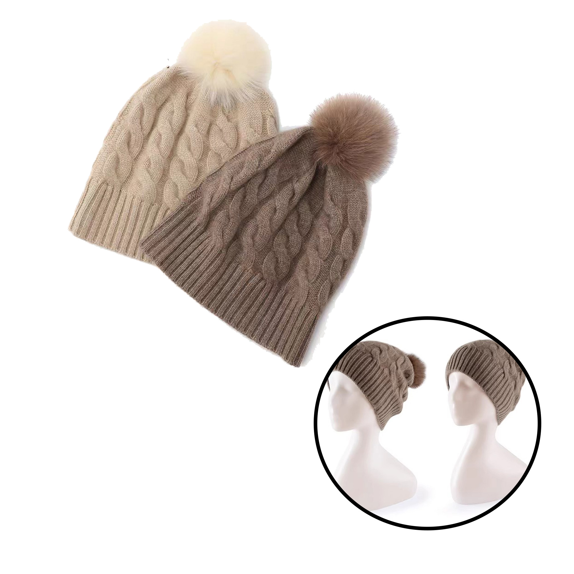 Knit Pom Beanie 2