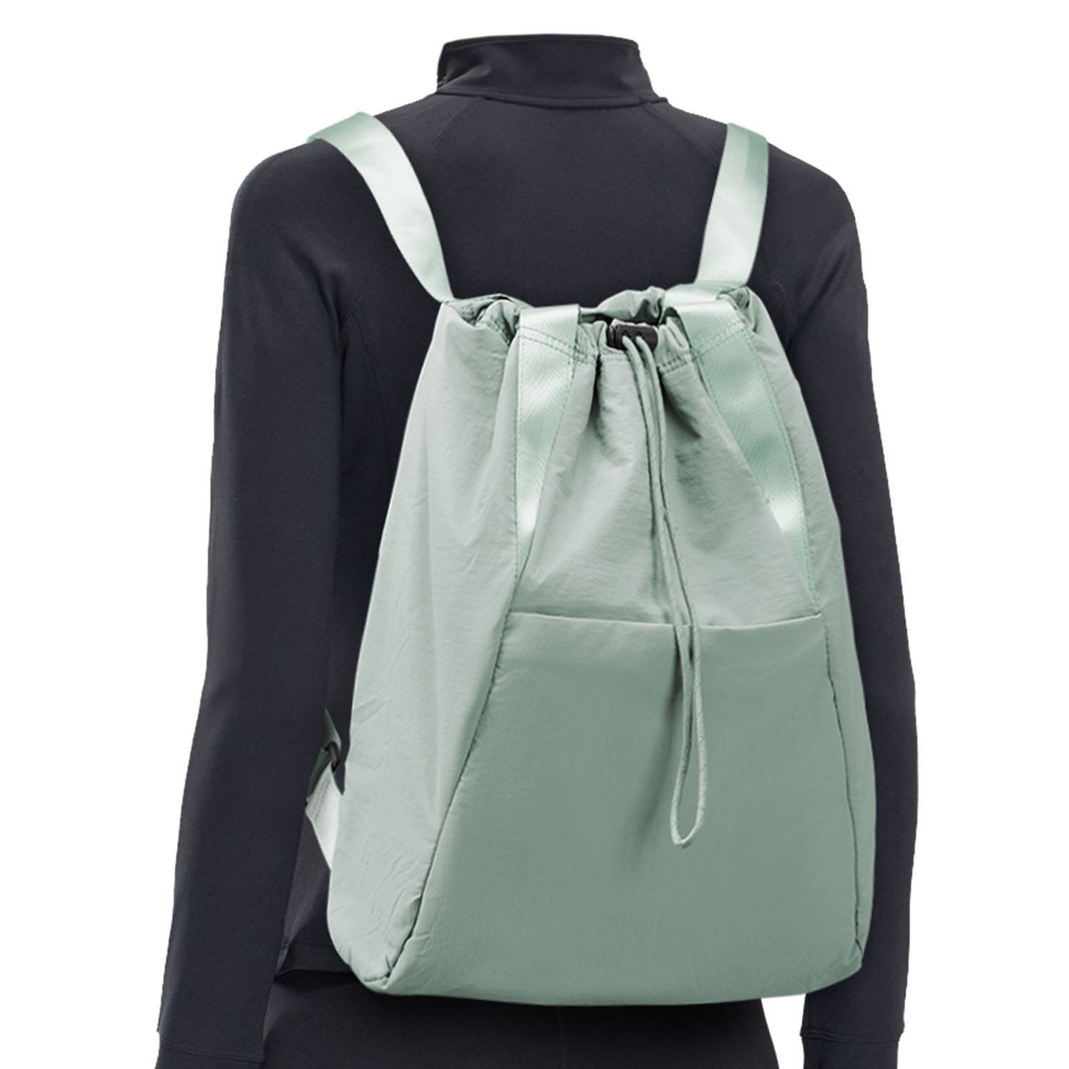 Lightweight Gym Versatile Nylon Drawstring Backpack 5