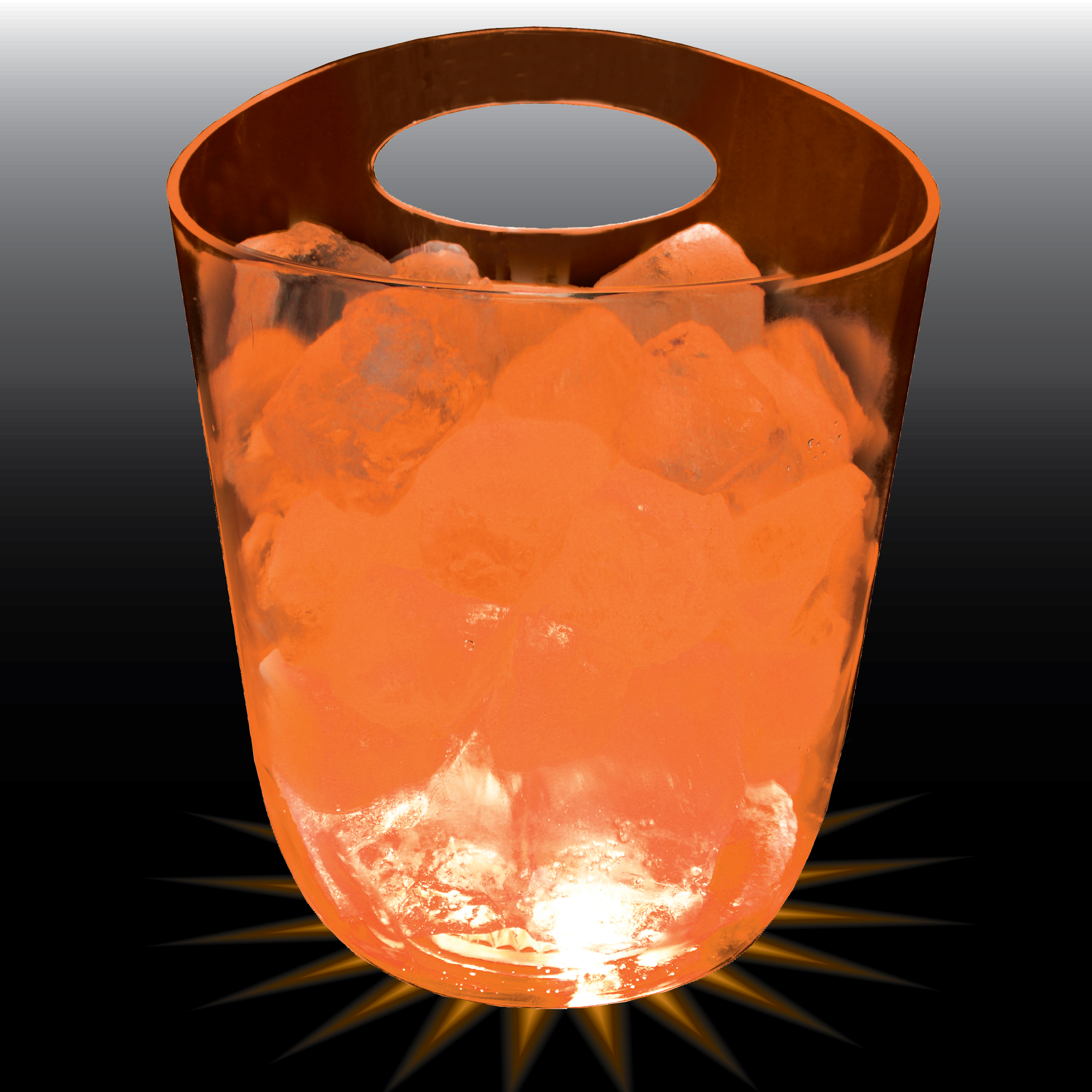 125oz Lites Up Plastic Champagne Ice Bucket with Handle 3