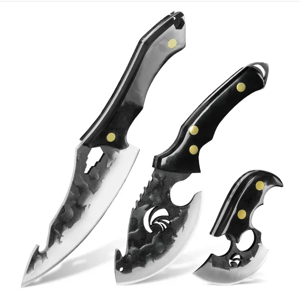 3 pieces Hammer Finished Knife Set 2