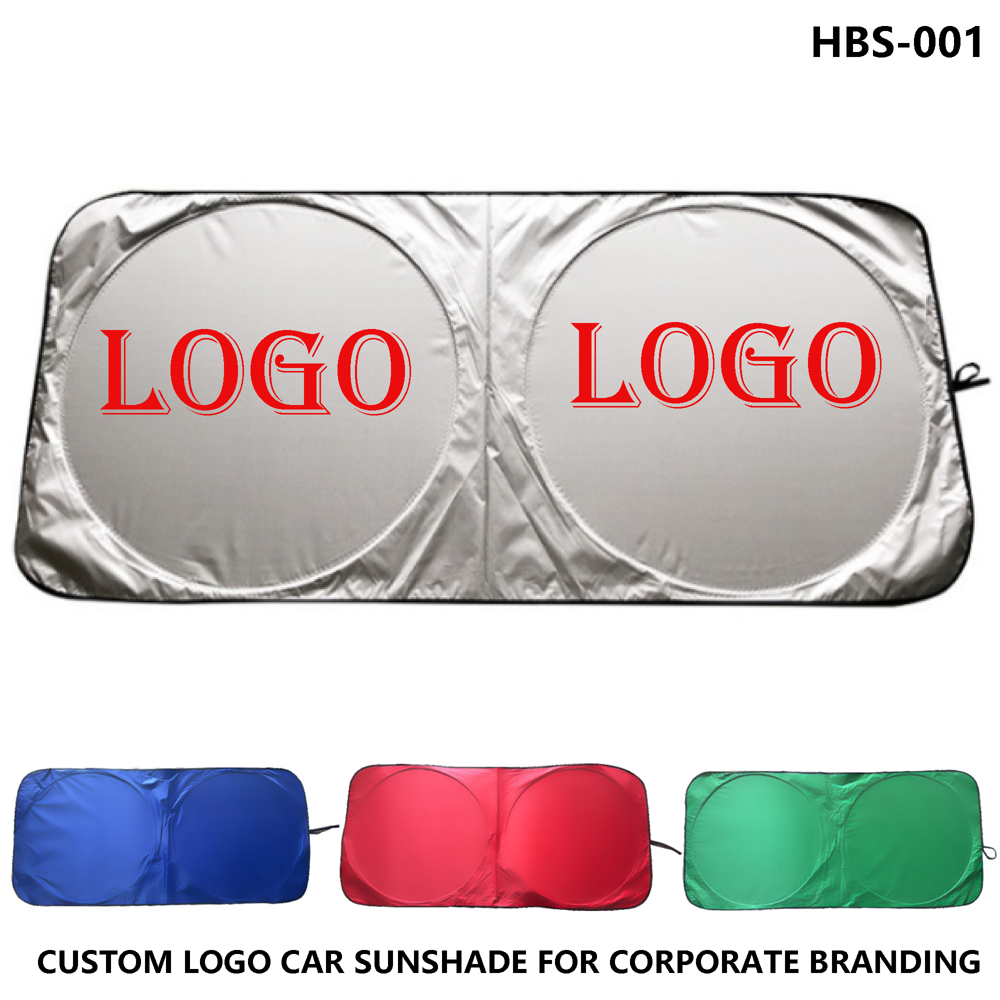 Custom Logo Car Sunshade - Silver Coated Window Cover 2