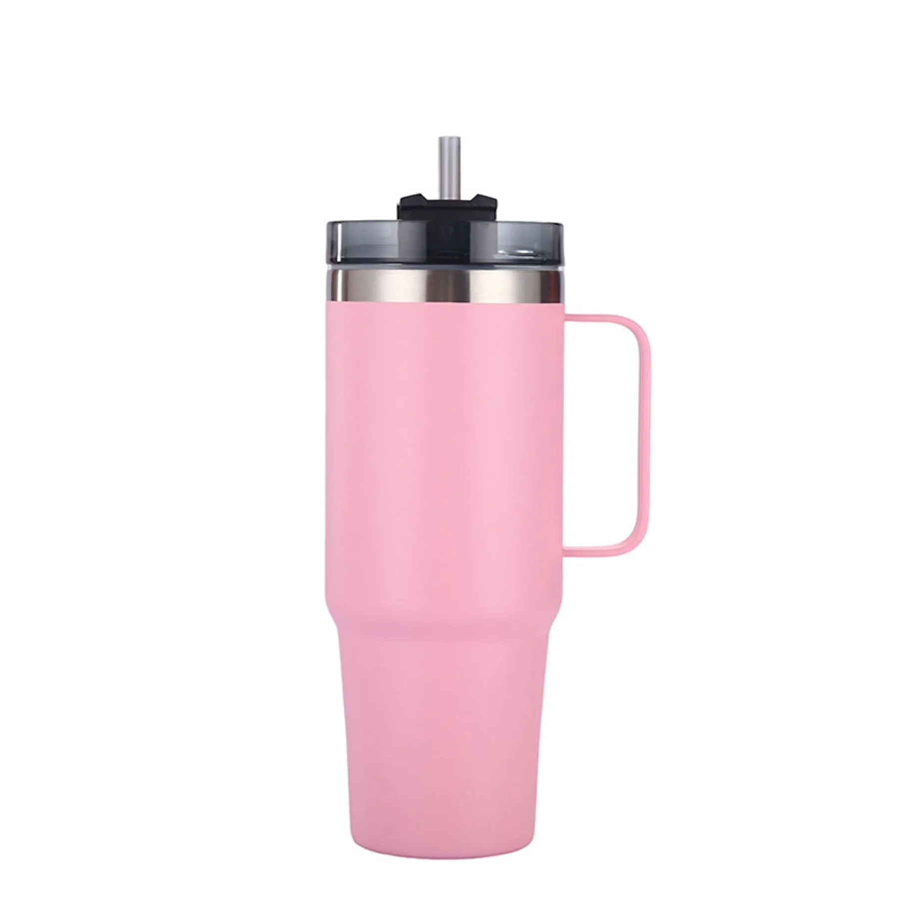 40 Oz. Stainless Steel Insulated Tumbler with Handle & Straw 9