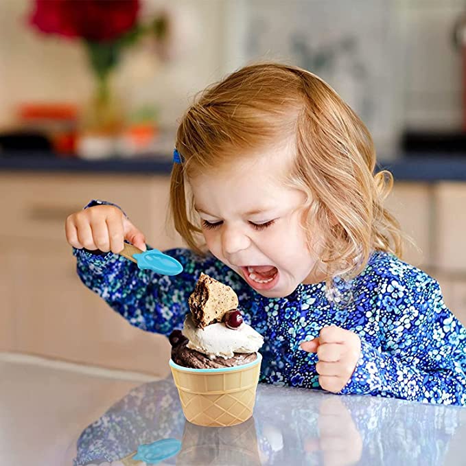 Ice Cream Bowls and Spoons for Summer/Holiday/Parties 28
