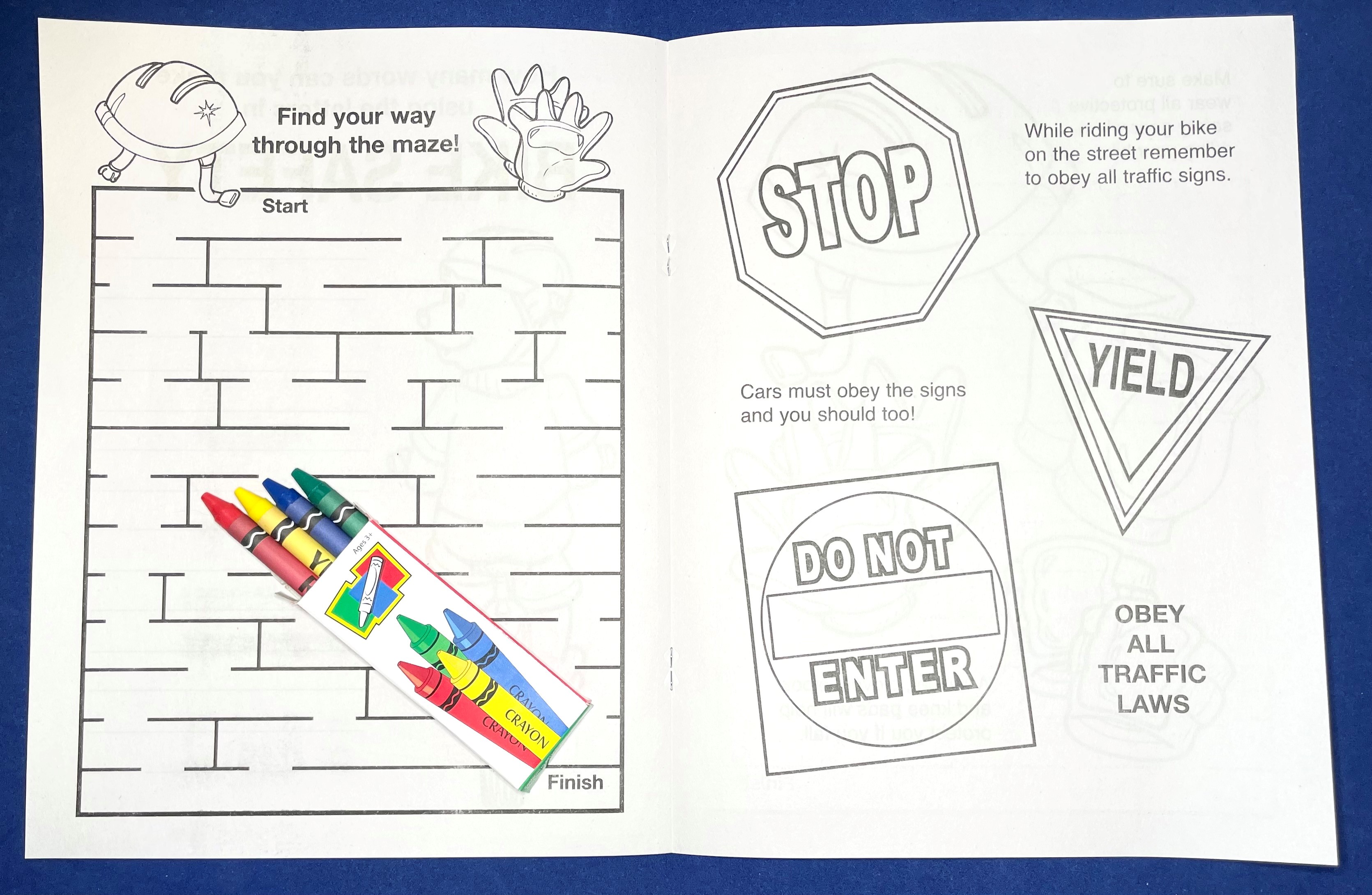 COLORING SET - Practice Bike Safety Coloring Book Fun Pack 1