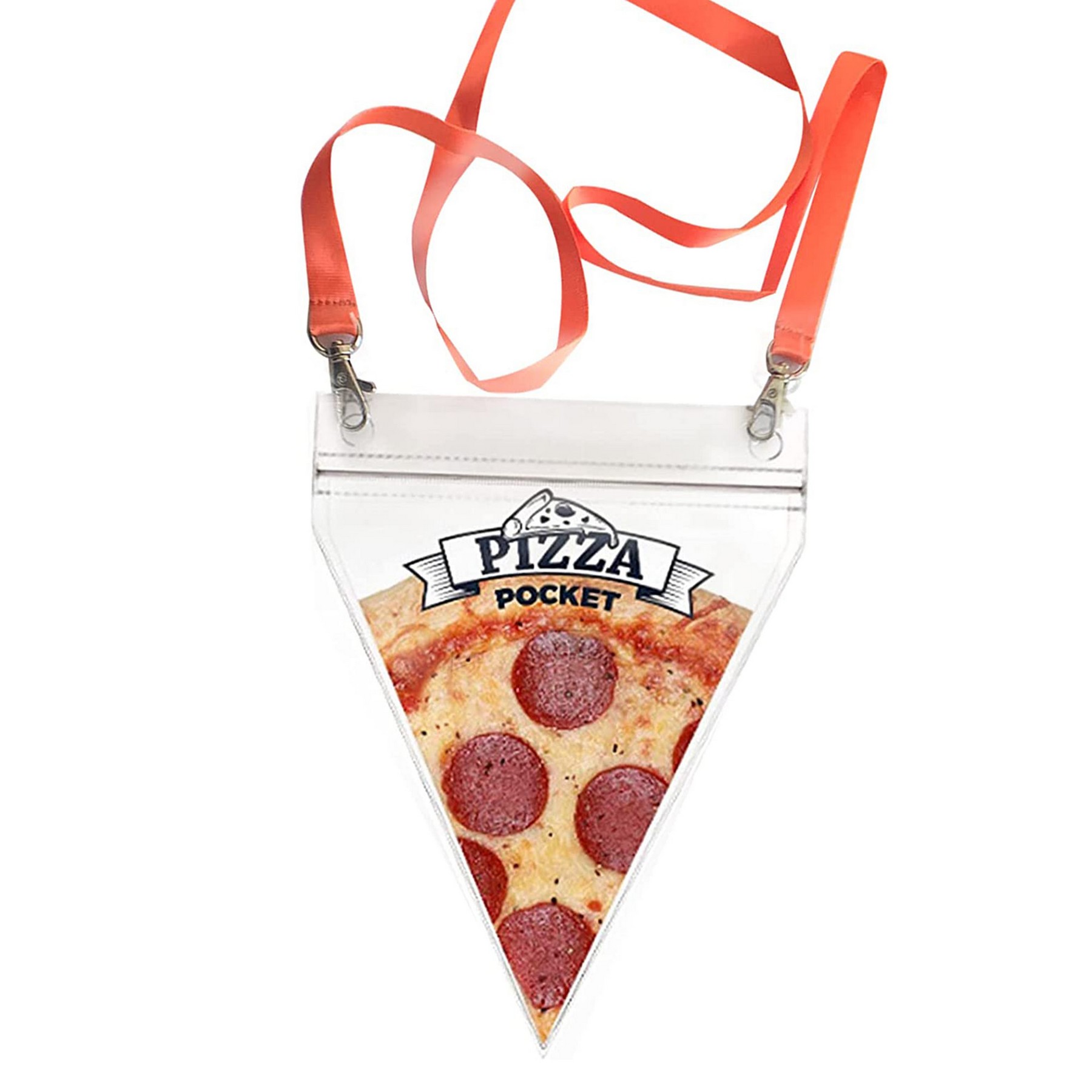 Portable Transparent Pizza Pouch Necklace 5