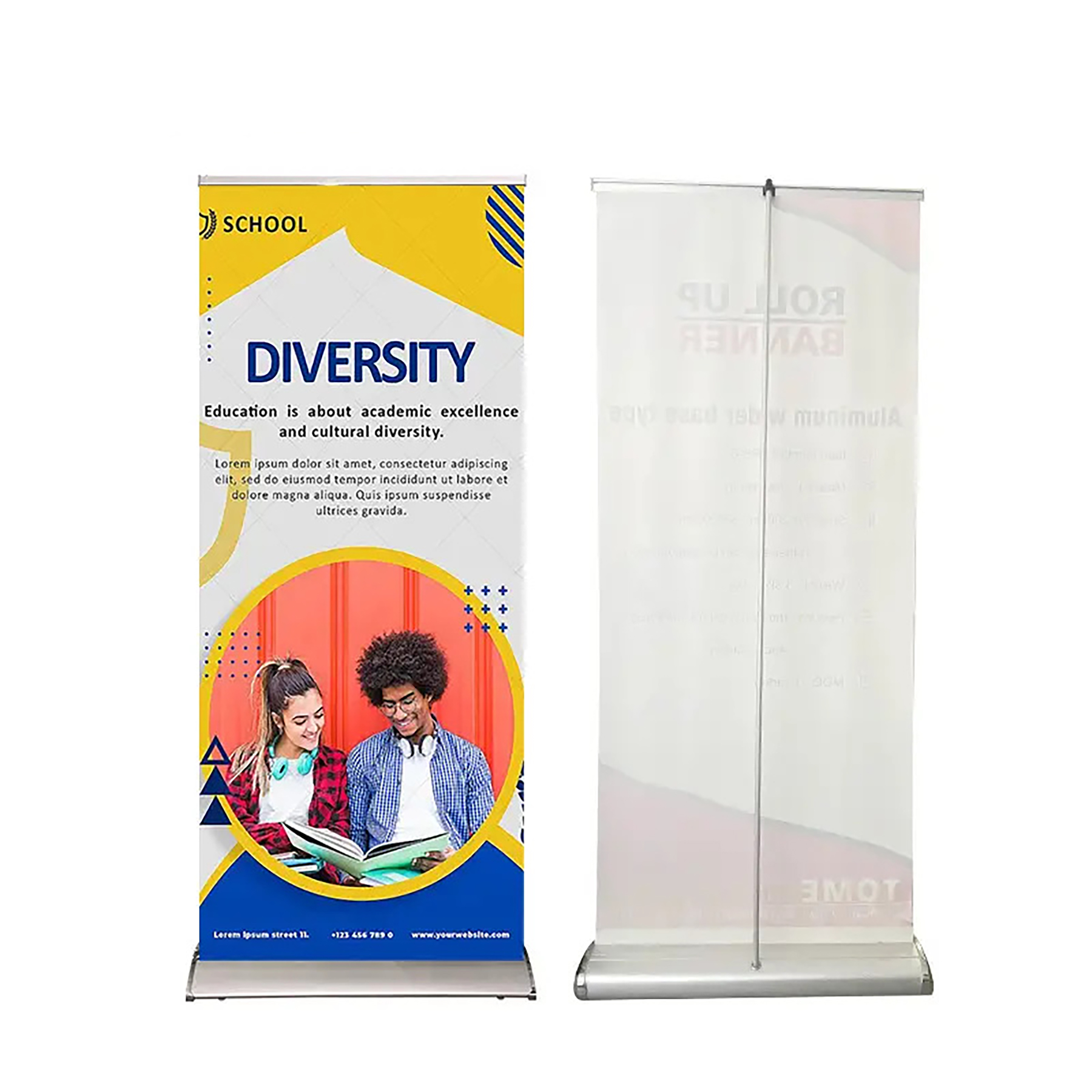 Retractable Banner Stand with Custom 33" x 79" Print 2