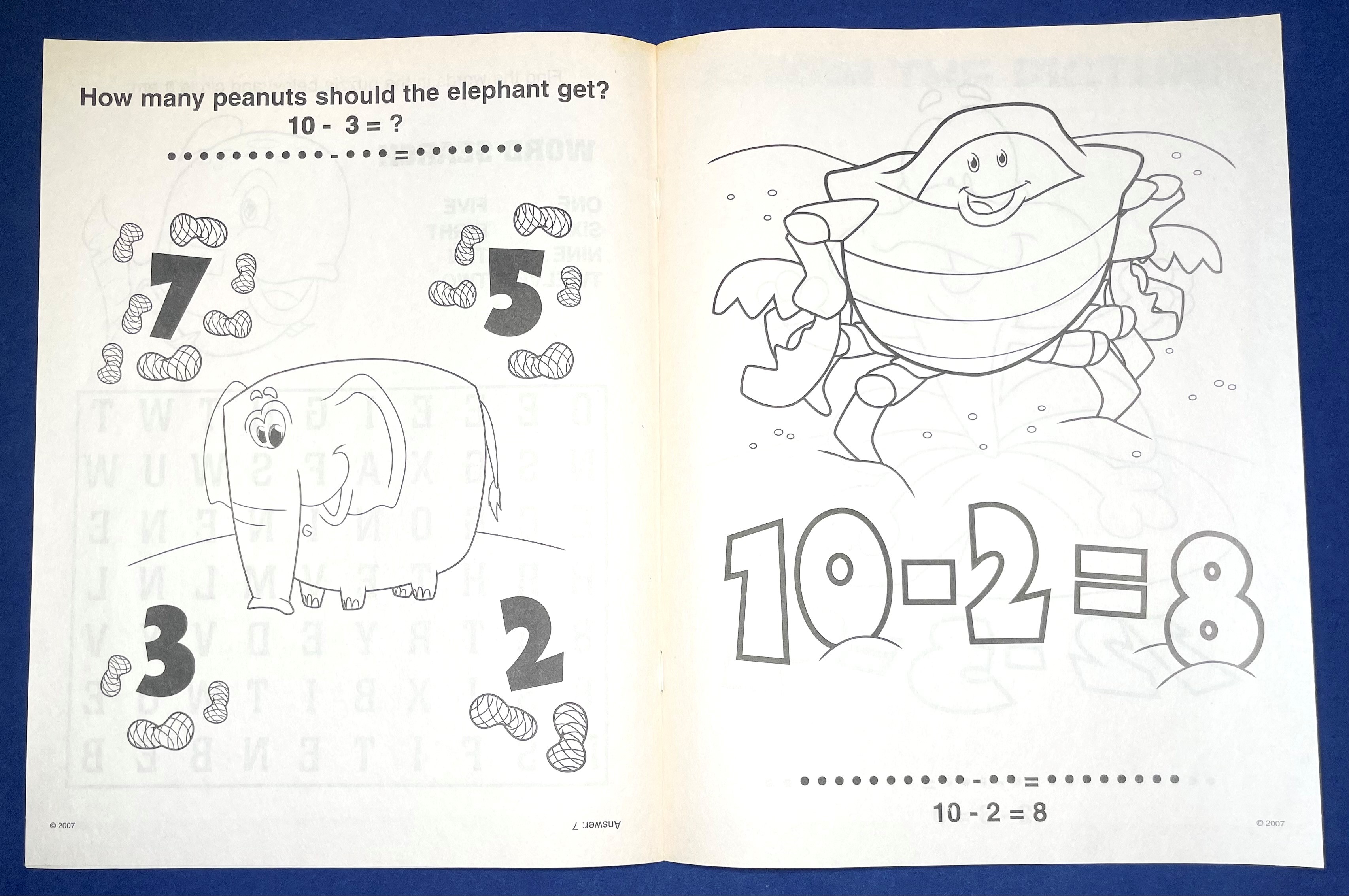 COLORING BOOK - Fun With Subtraction Coloring & Activity Book 3