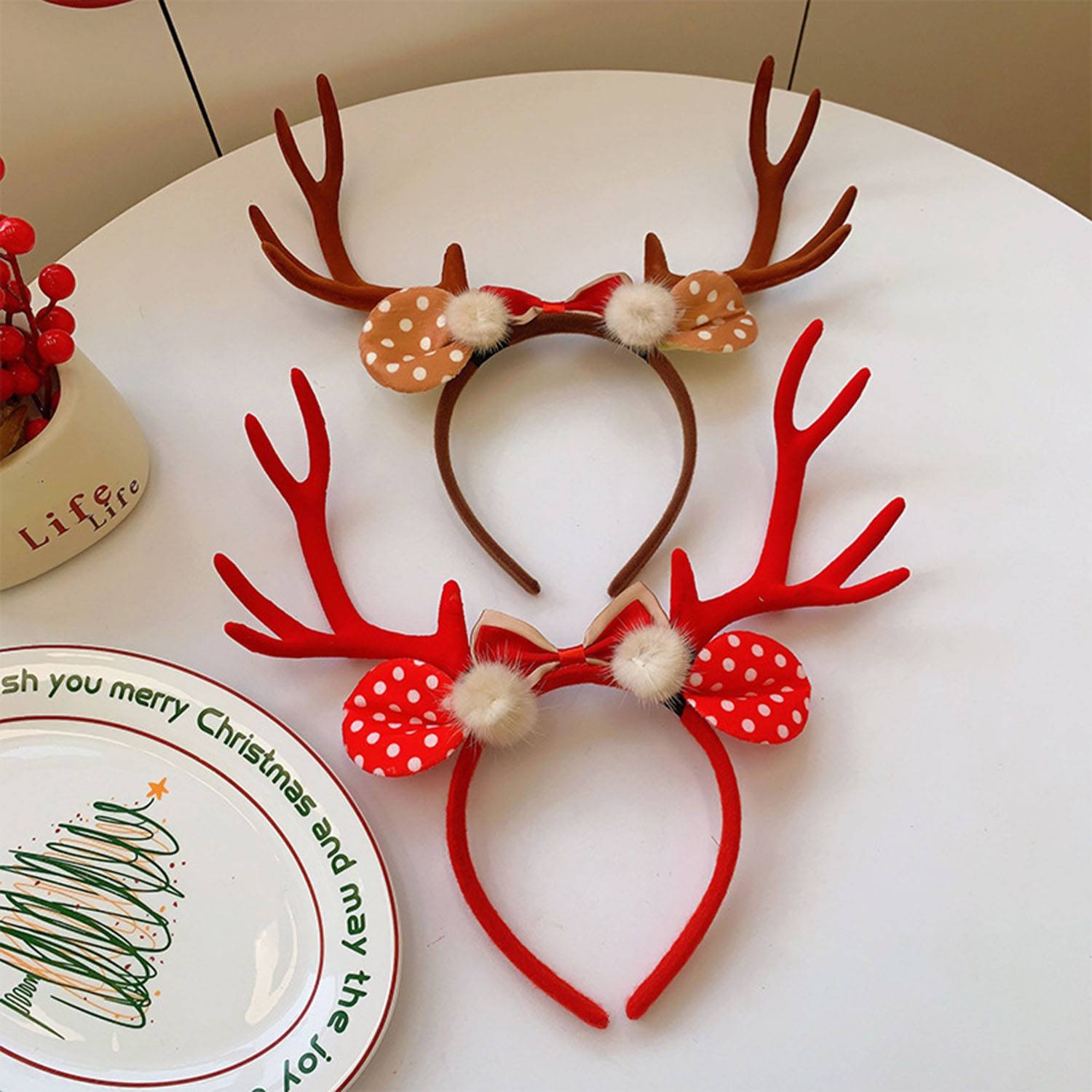 Chirtmas headband beautiful headwear cute antler 4