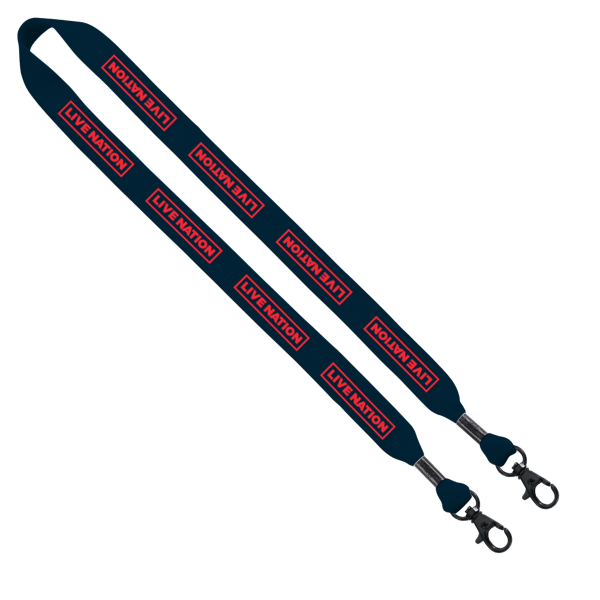 3/4" Cotton Double Lobster Clip Lanyard 29