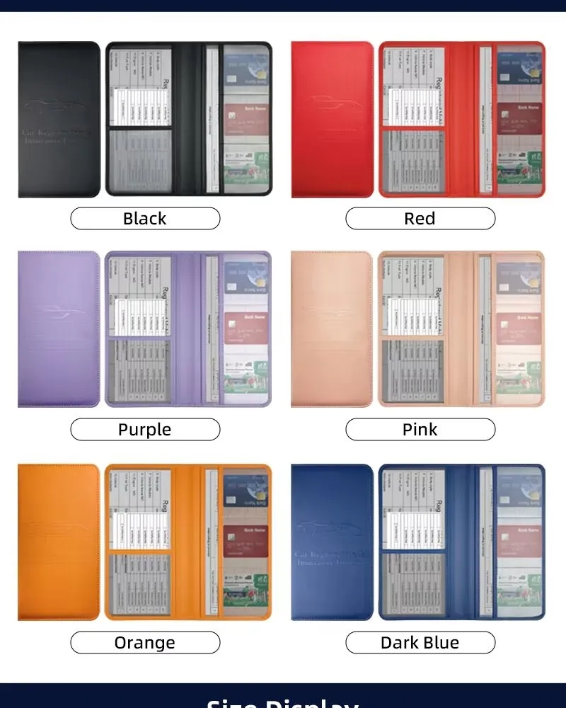 Leather Car Registration And Insurance Holder 18
