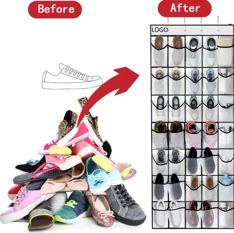 35 Pocket Over Door Hanging Shoe Organizer 6