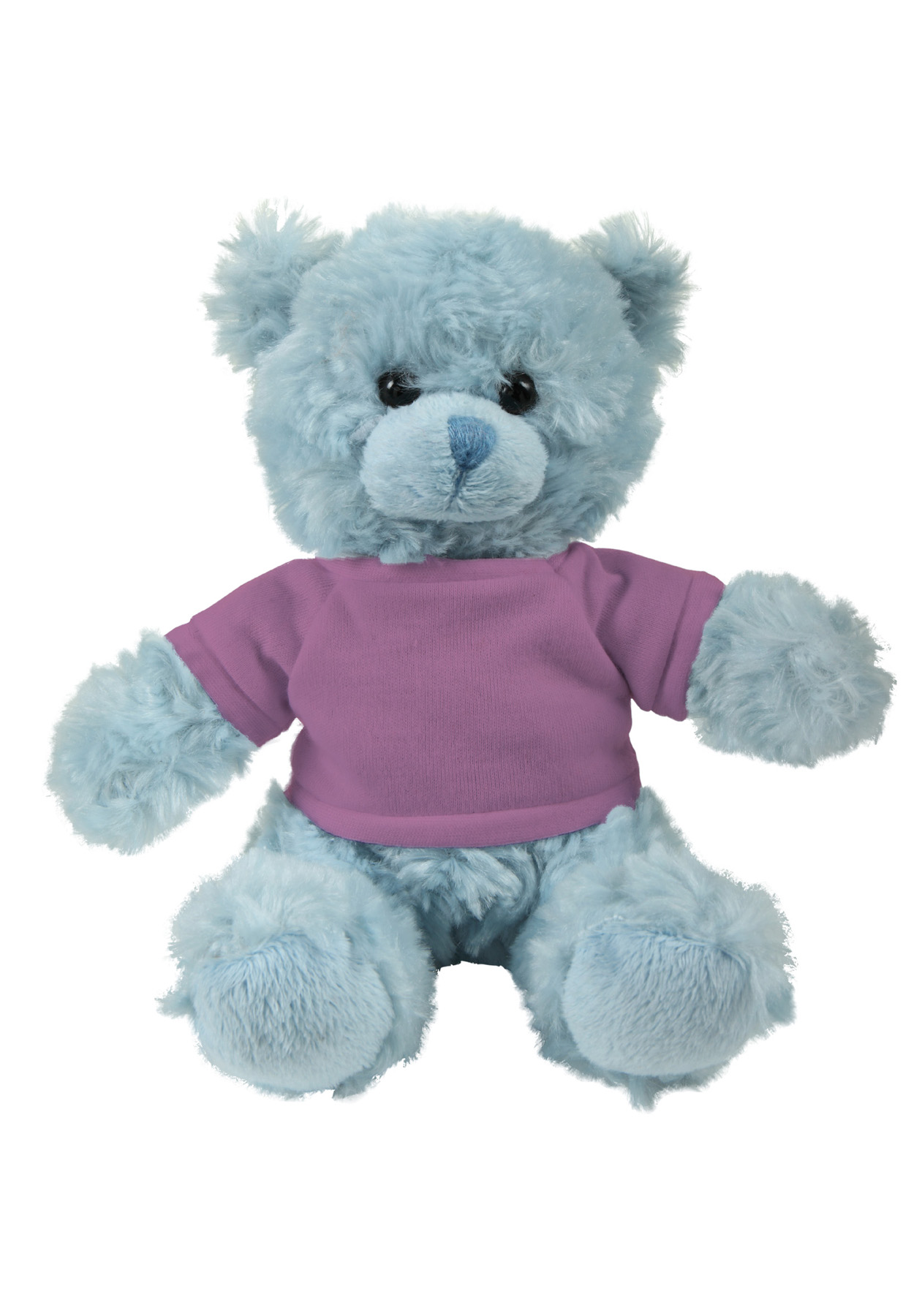 soft plush Blue Curly Sitting Bear with t-shirt 8