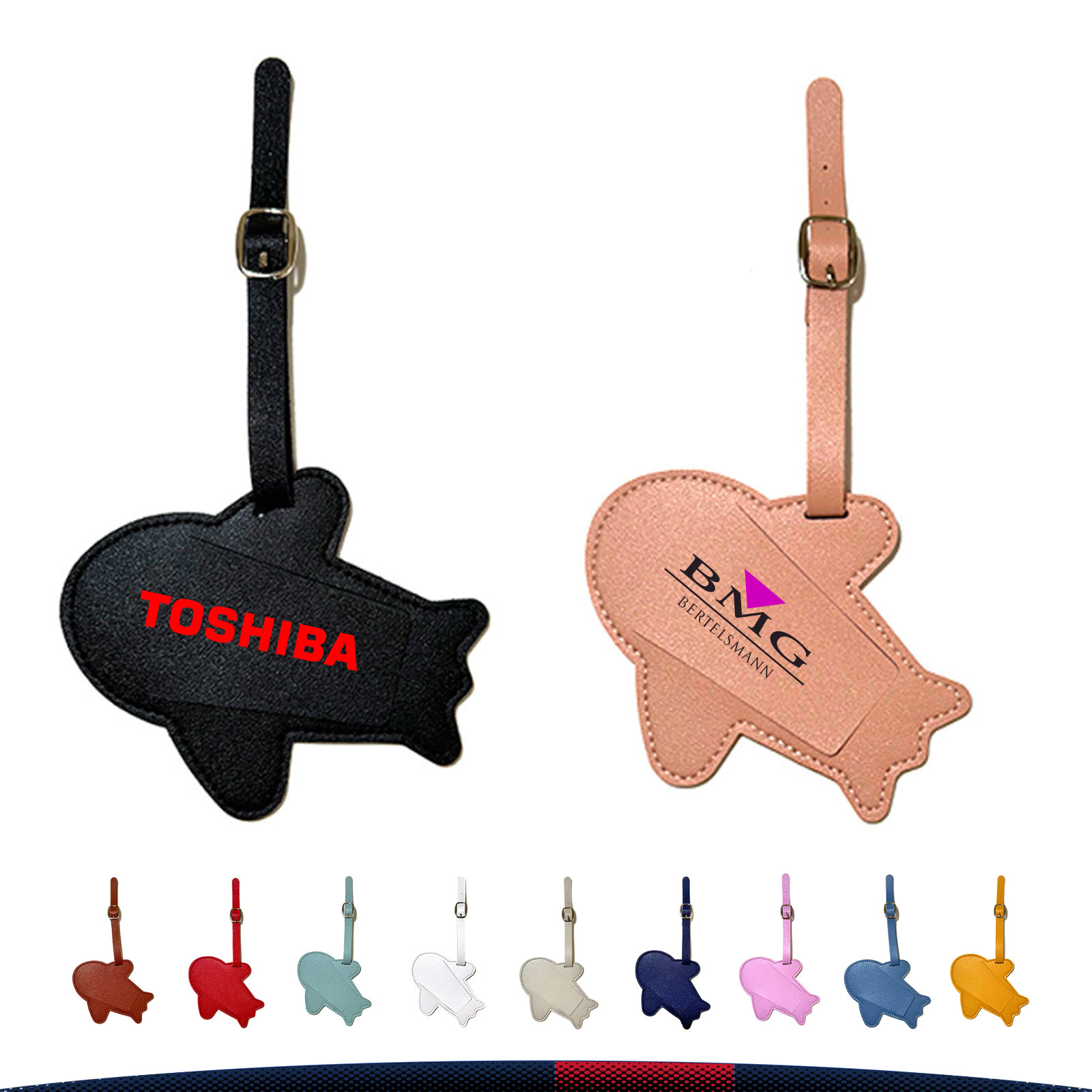 Jibblet Airplane-Shaped PU Leather Luggage Tag 16