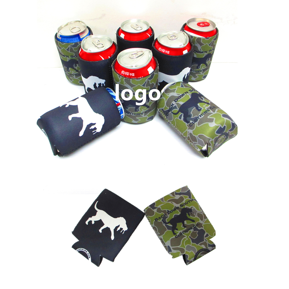 Dog Pattern Design Can Cooler, custom koozie with logo imprint 3