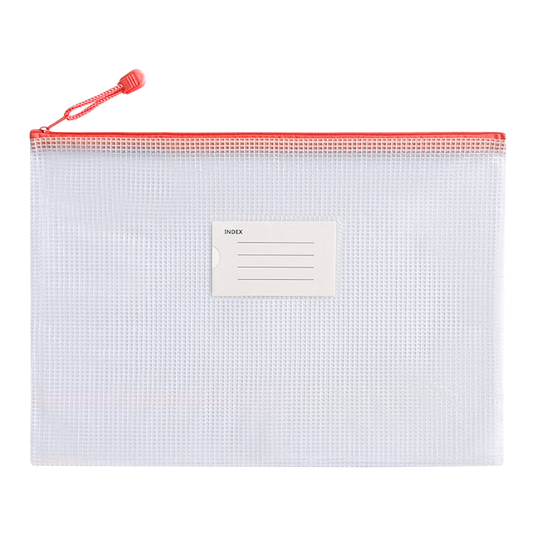 Waterproof A4 Grid PVC Zipper File Bags With Lable 16