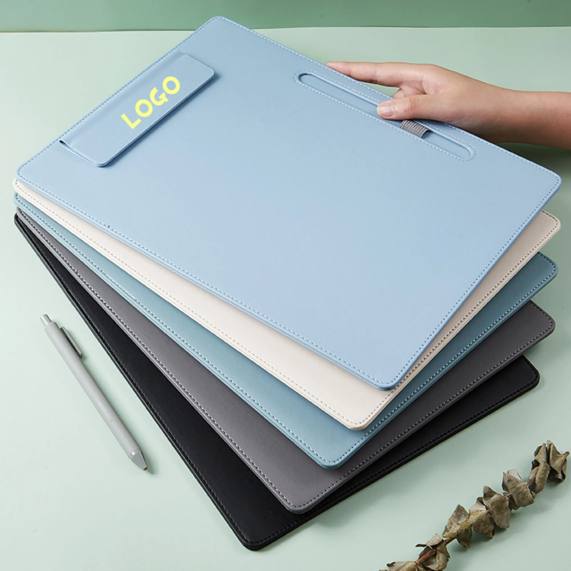 A4 Leather-Clip Writing Board with Notepad 5