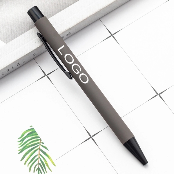 SOFT RUBBER CLICK METAL BALLPOINT PEN 5