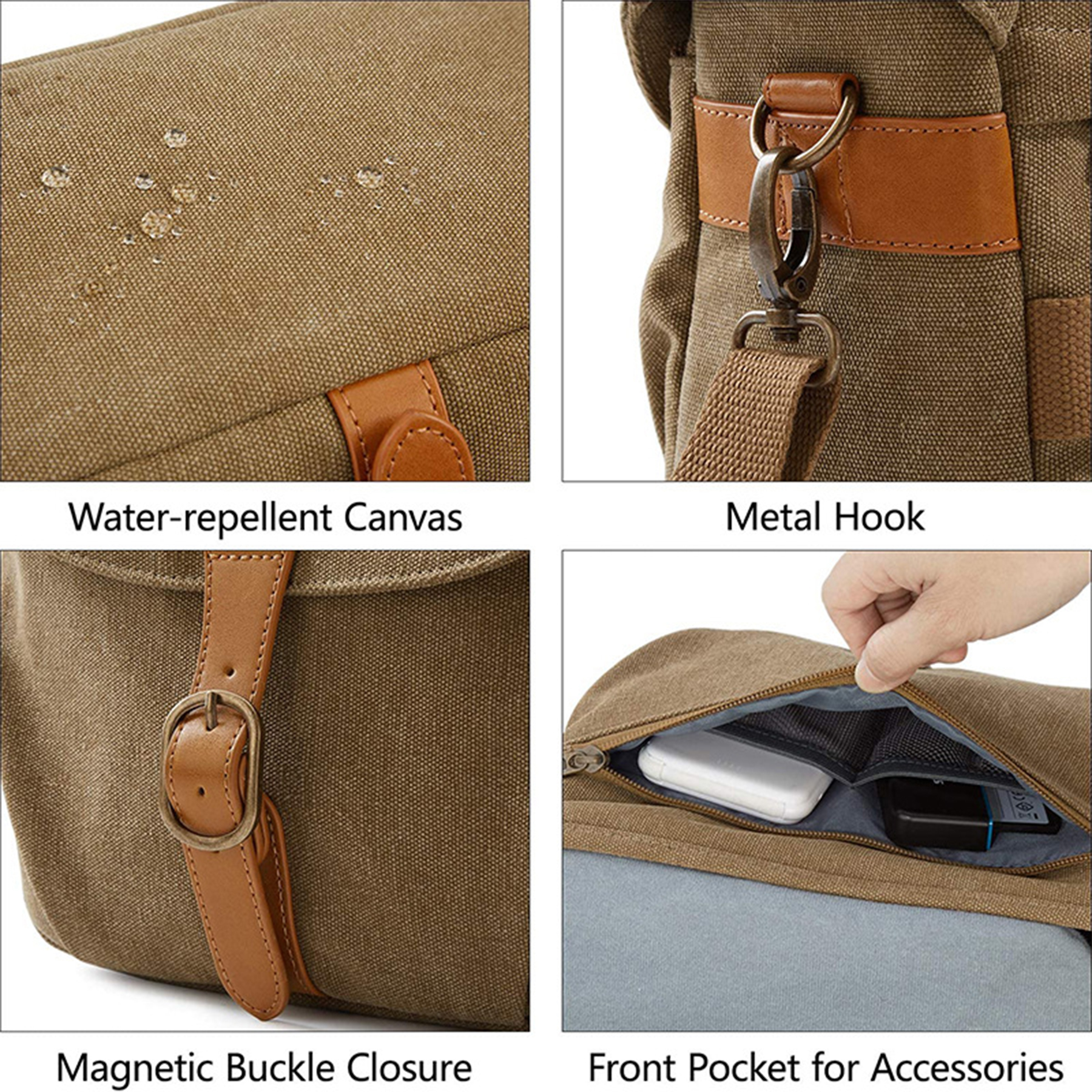 Canvas Outdoor portable waterproof camera bag 1