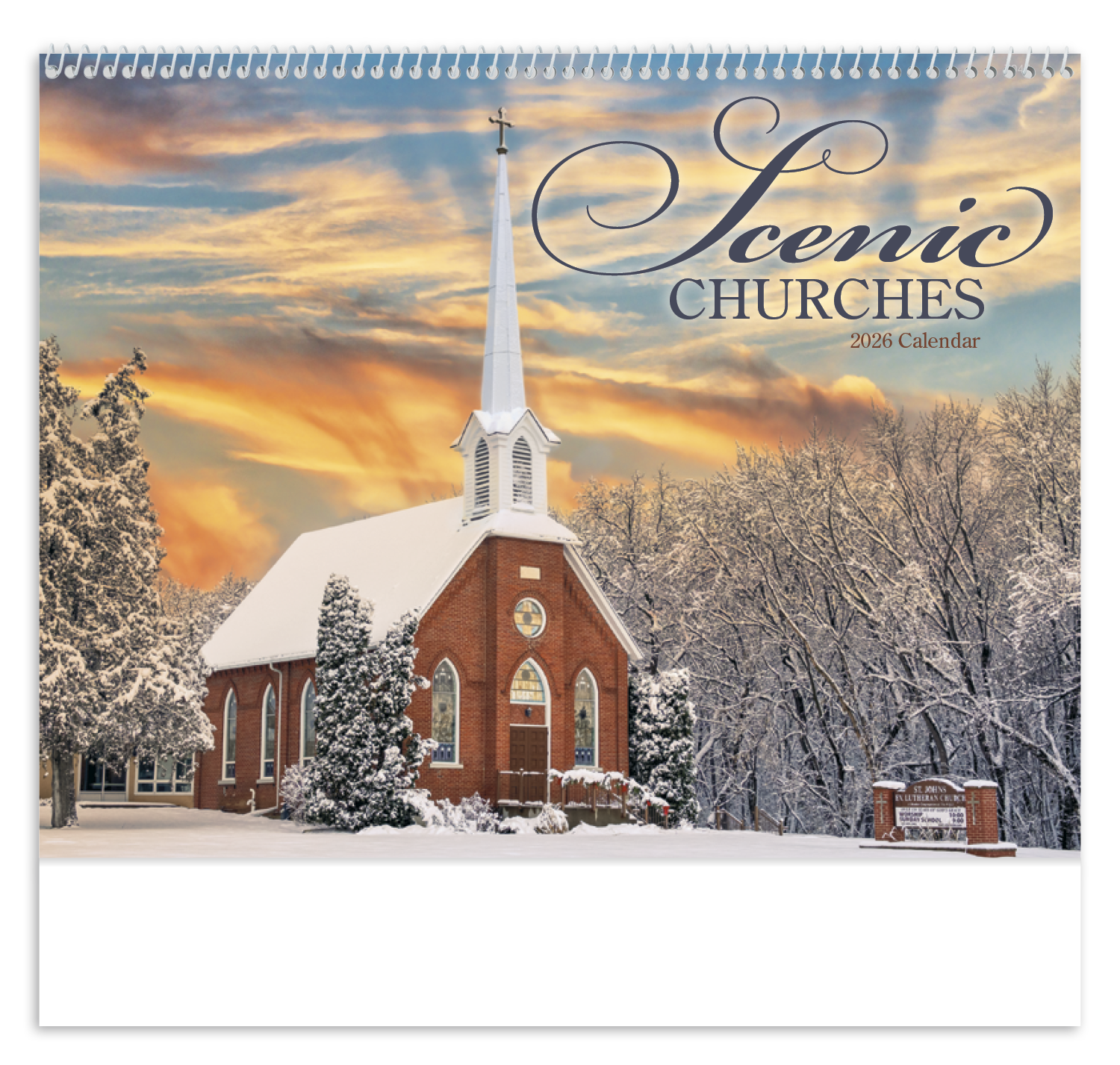 Good Value™ Scenic Churches - Spiral Calendar 28