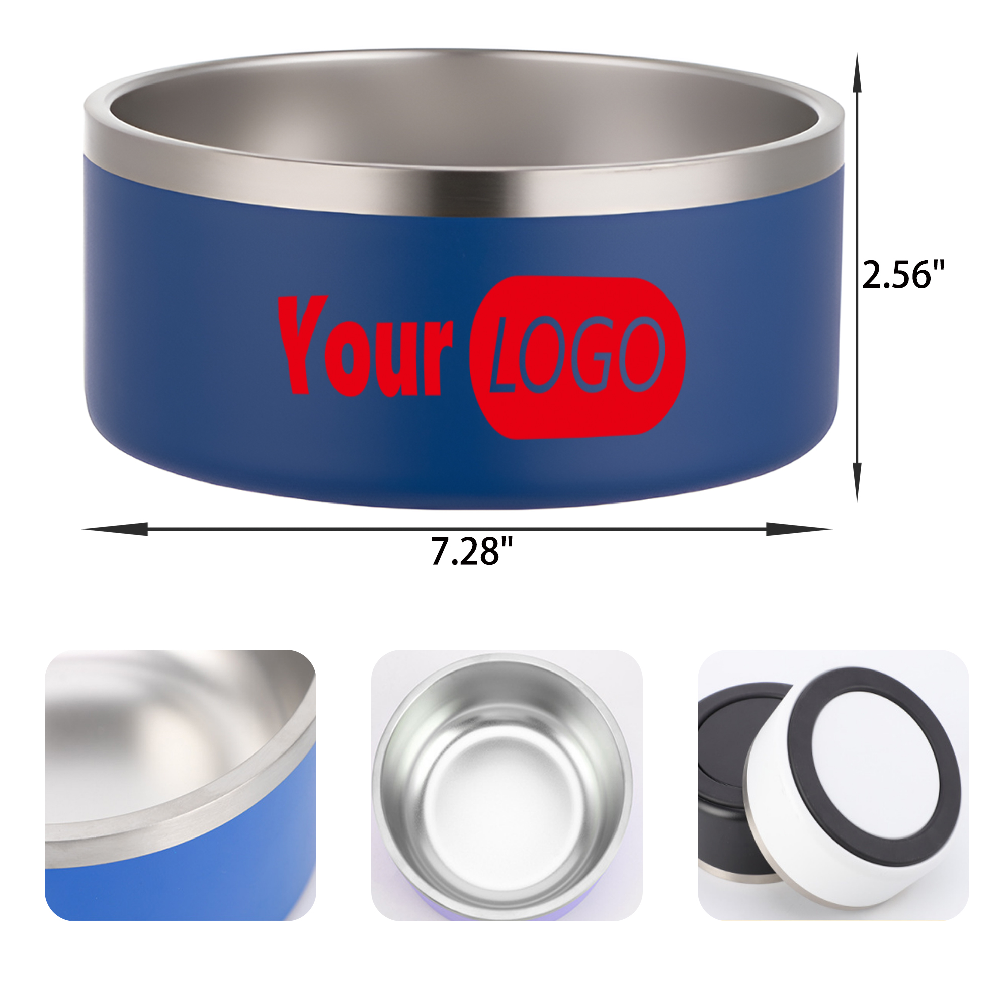 MOQ 50 PCS Durable 42 OZ Stainless Steel Pet Dog Bowl 5