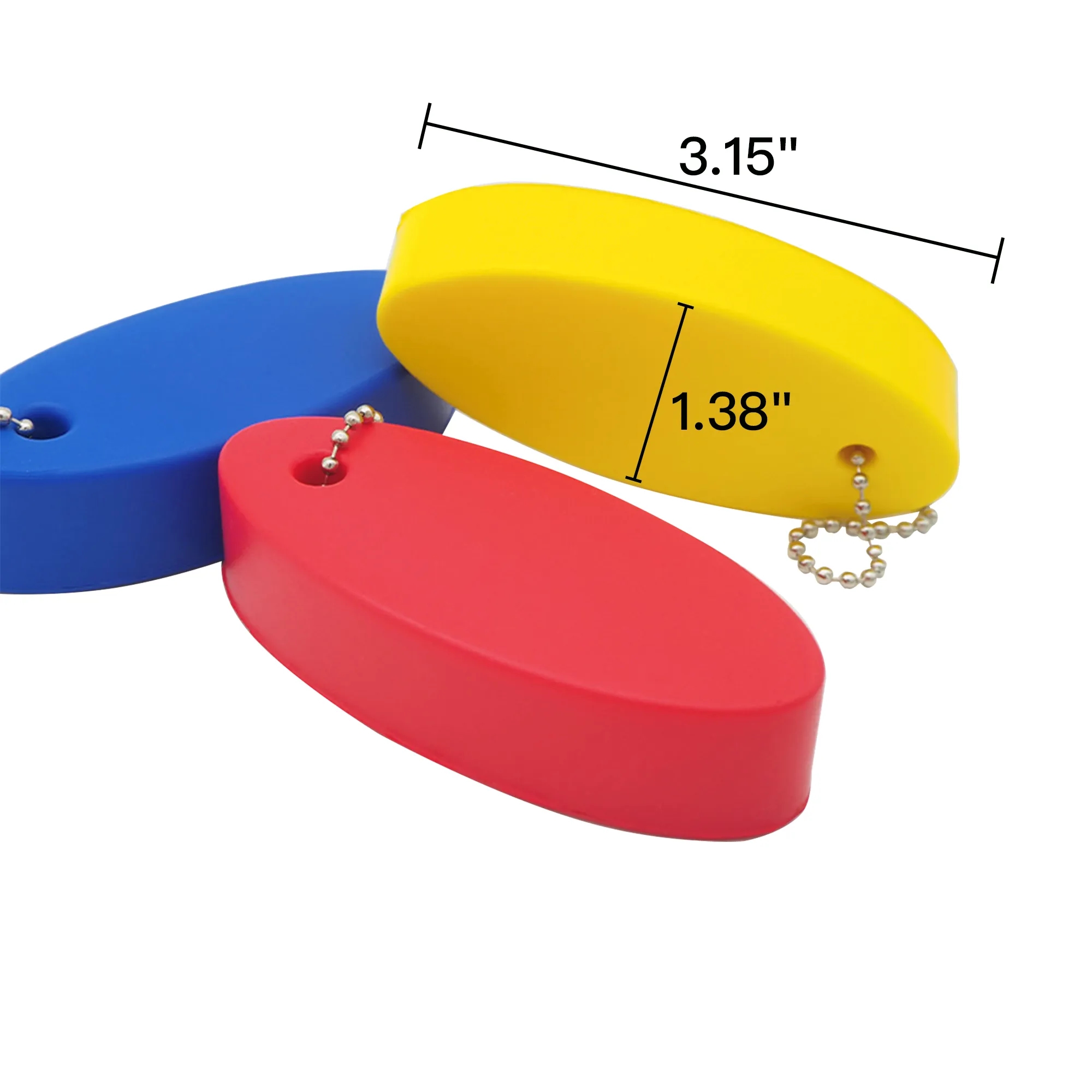Oval PU Float Keychain 2