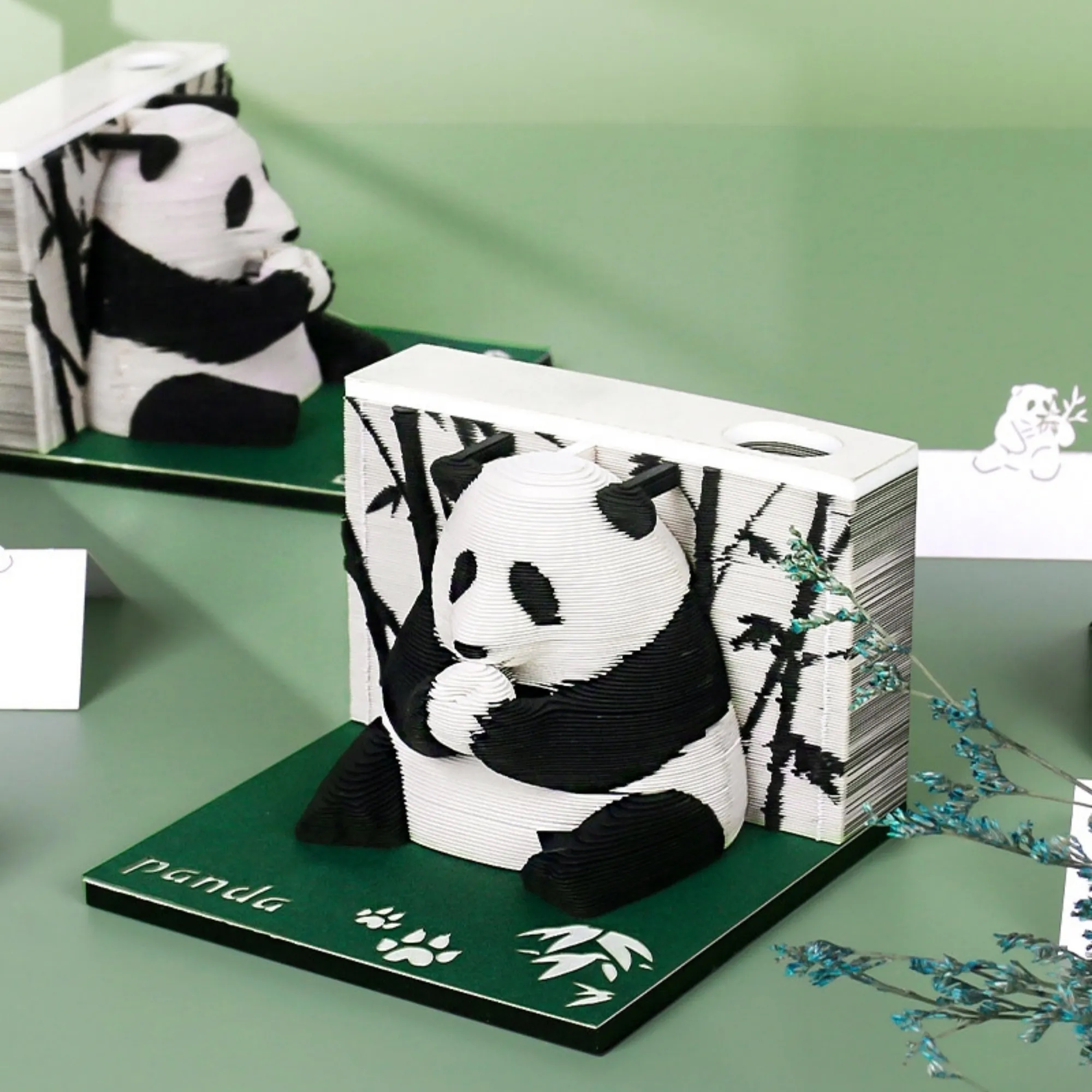 Creative 3D Layered Paper Panda Shape Notepad 1
