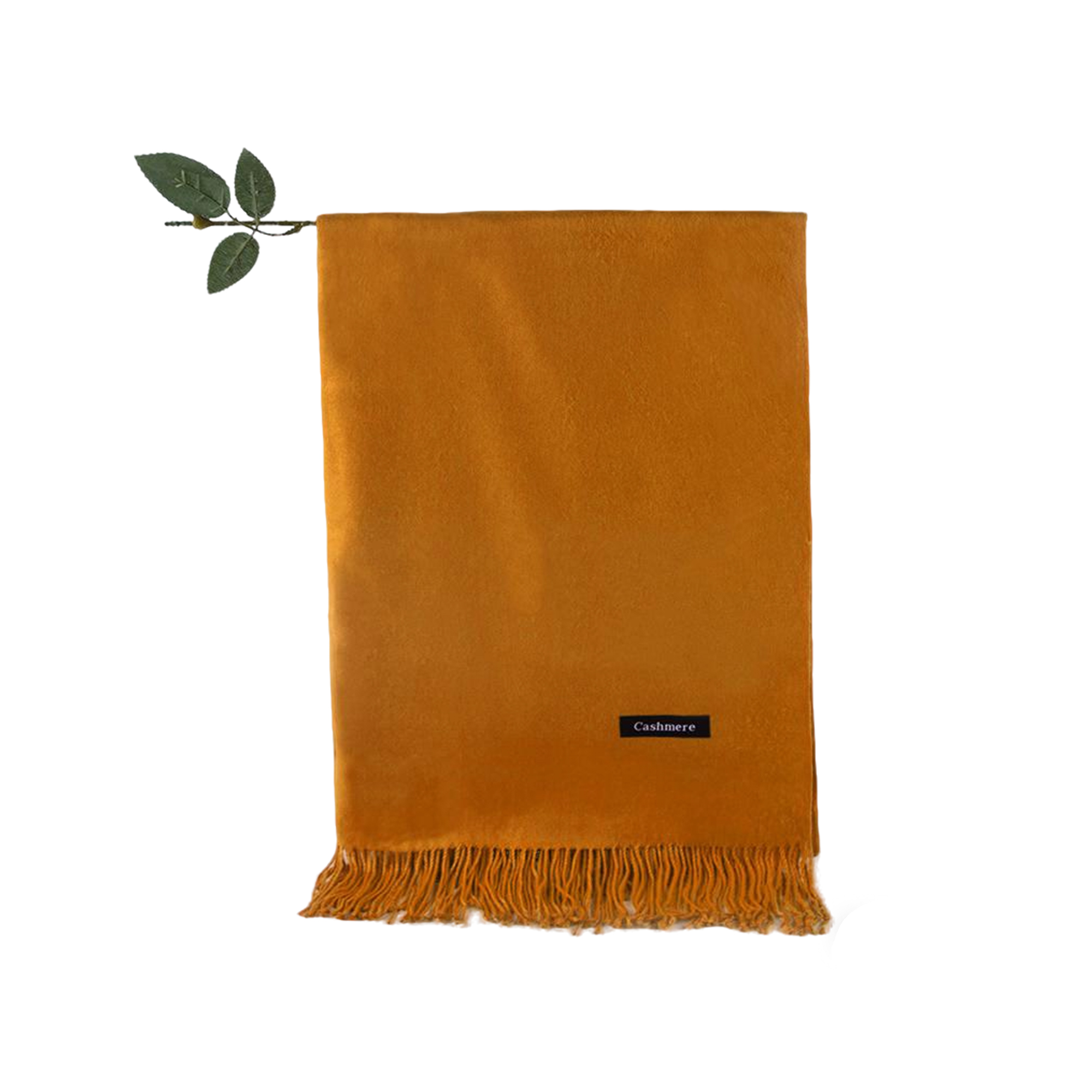 Soft Imitation Cashmere Woven Scarf With Fringe 71" By 28" 21