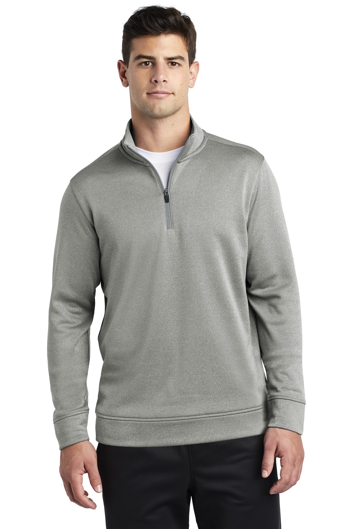 Sport-Tek PosiCharge Sport-Wick Heather Fleece 1/4-Zip Pullover. ST263, custom hoodie or sweatshirt with logo imprint 27