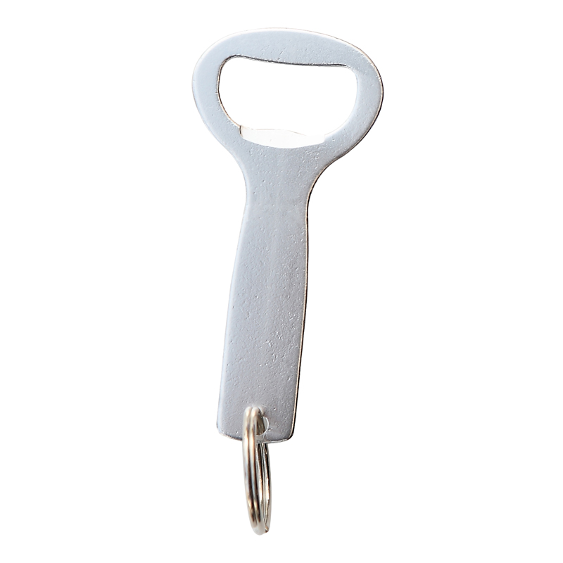 Classic Aluminum Bottle Opener Keychain (Silver)